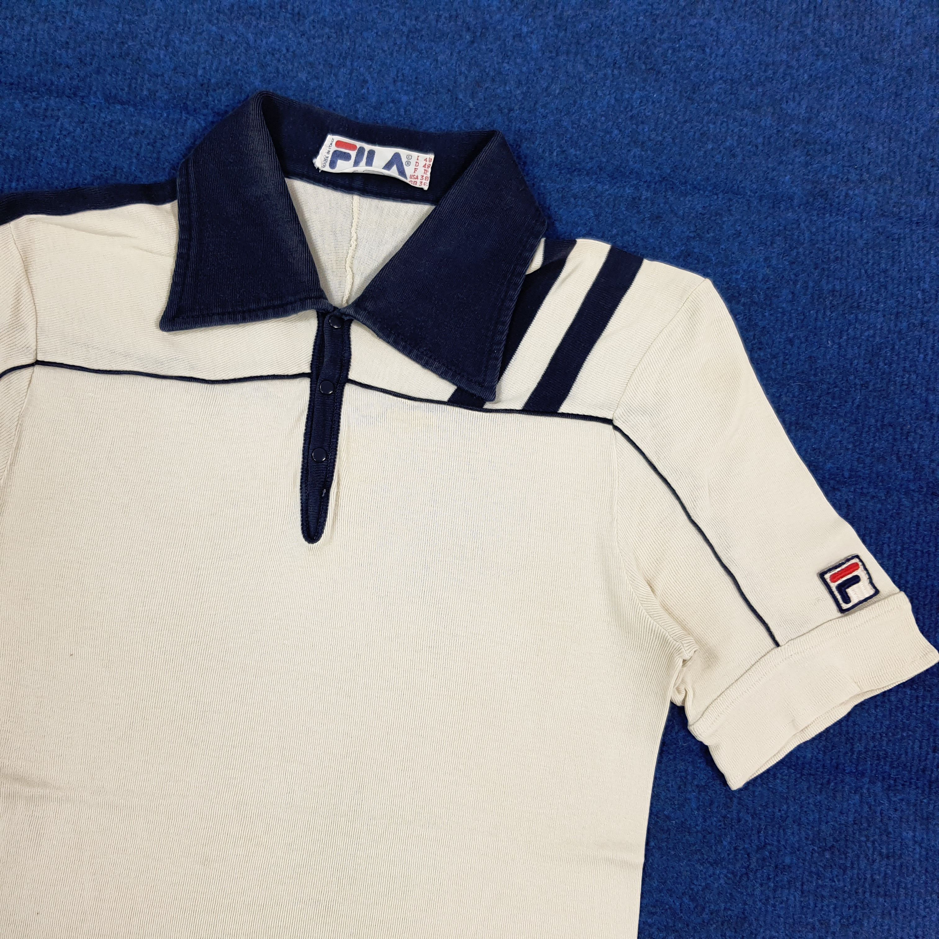 Fila Vintage Fila Sports Retro Beige Polo Shirt C2301N60 Size US XS / EU 42 / 0 - 2 Thumbnail