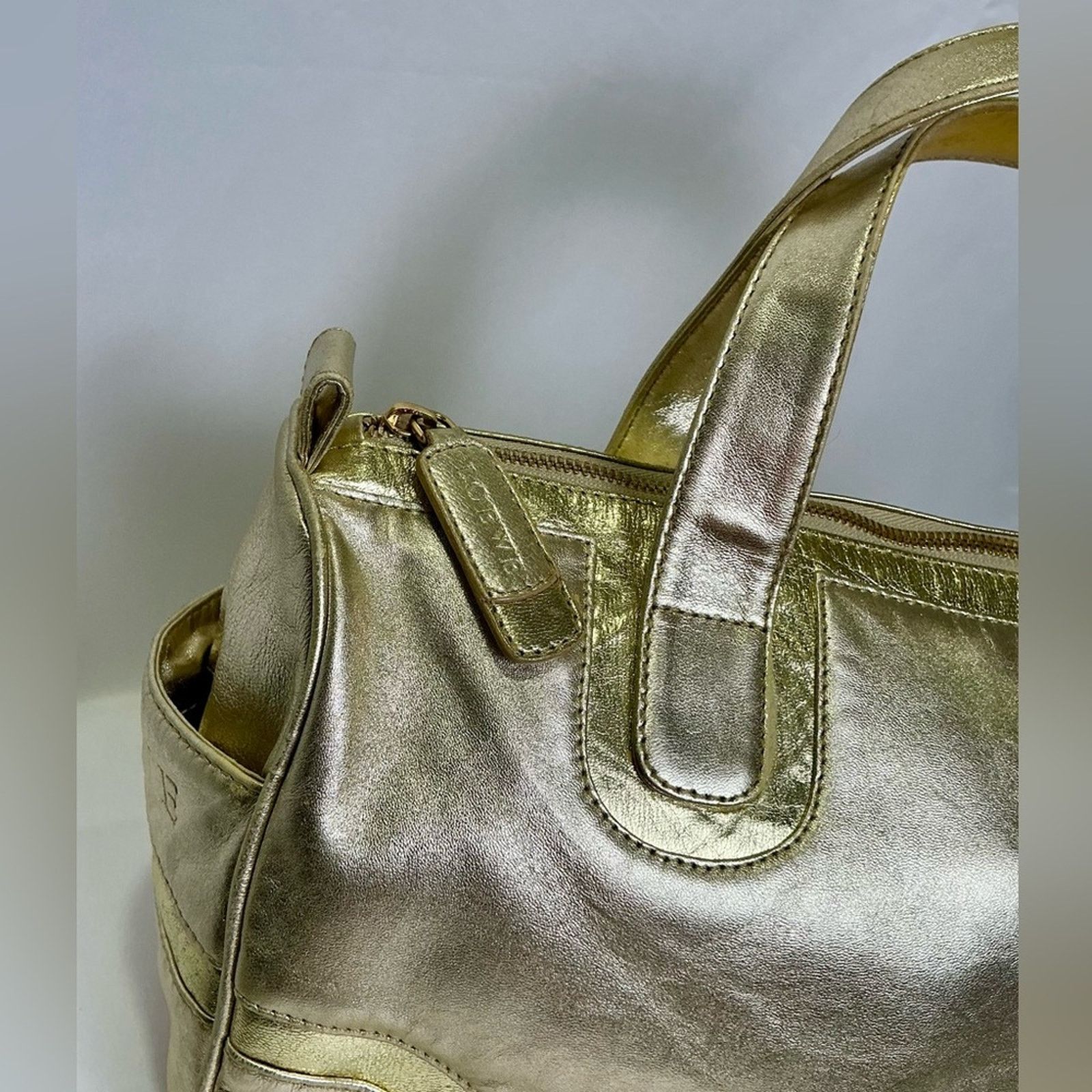 Loewe Loewe Leather Gold Amazona Satchel Bag with Glossy Finish Size ONE SIZE - 8 Thumbnail