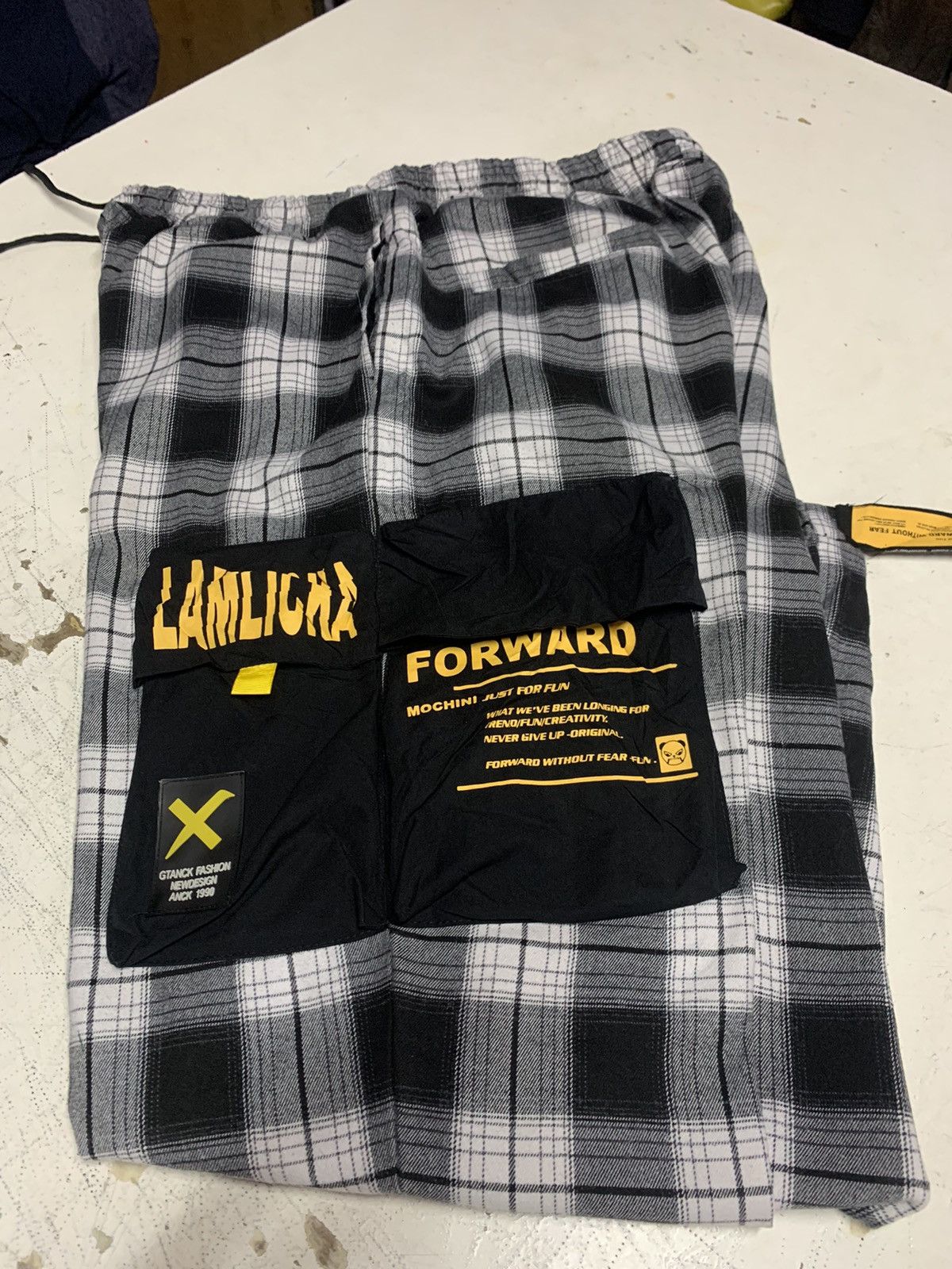 Designer LAMLICHA Korean plaid pants men Size US 34 / EU 50 - 14 Thumbnail