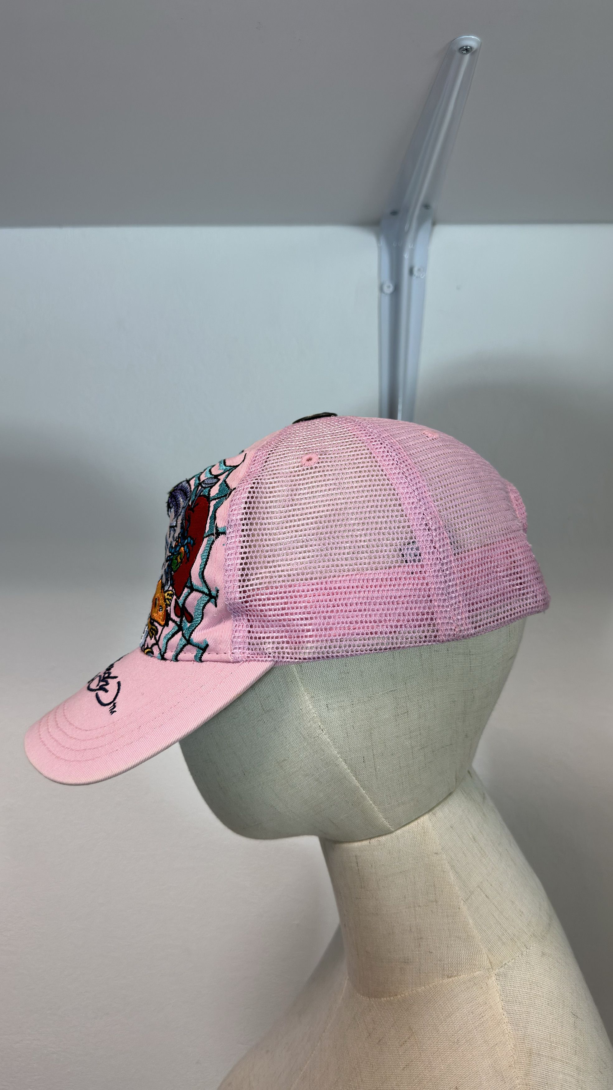 Ed Hardy Ed Hardy Christian Audigier Rhinestone Hat Skull Pink Size ONE SIZE - 6 Thumbnail