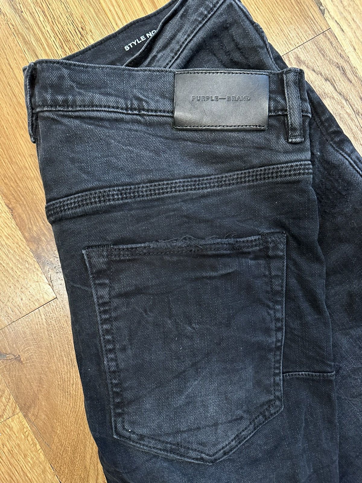 Purple Brand Purple Brand Knee Hole Plain Black Denim Jeans Size 34 Size US 34 / EU 50 - 5 Thumbnail