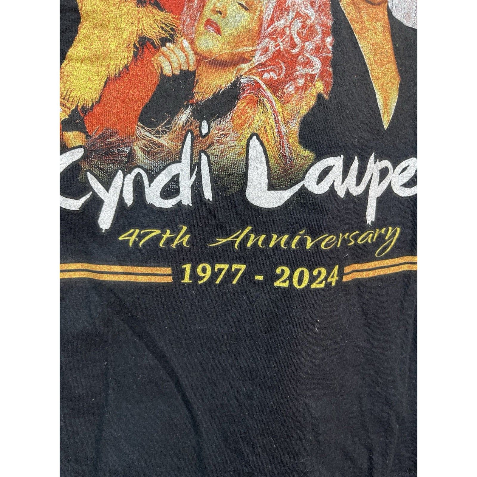 Gildan Cyndi Lauper Farewell Tour 2024 Concert T-Shirt Medium Vinta Size US M / EU 48-50 / 2 - 5 Thumbnail