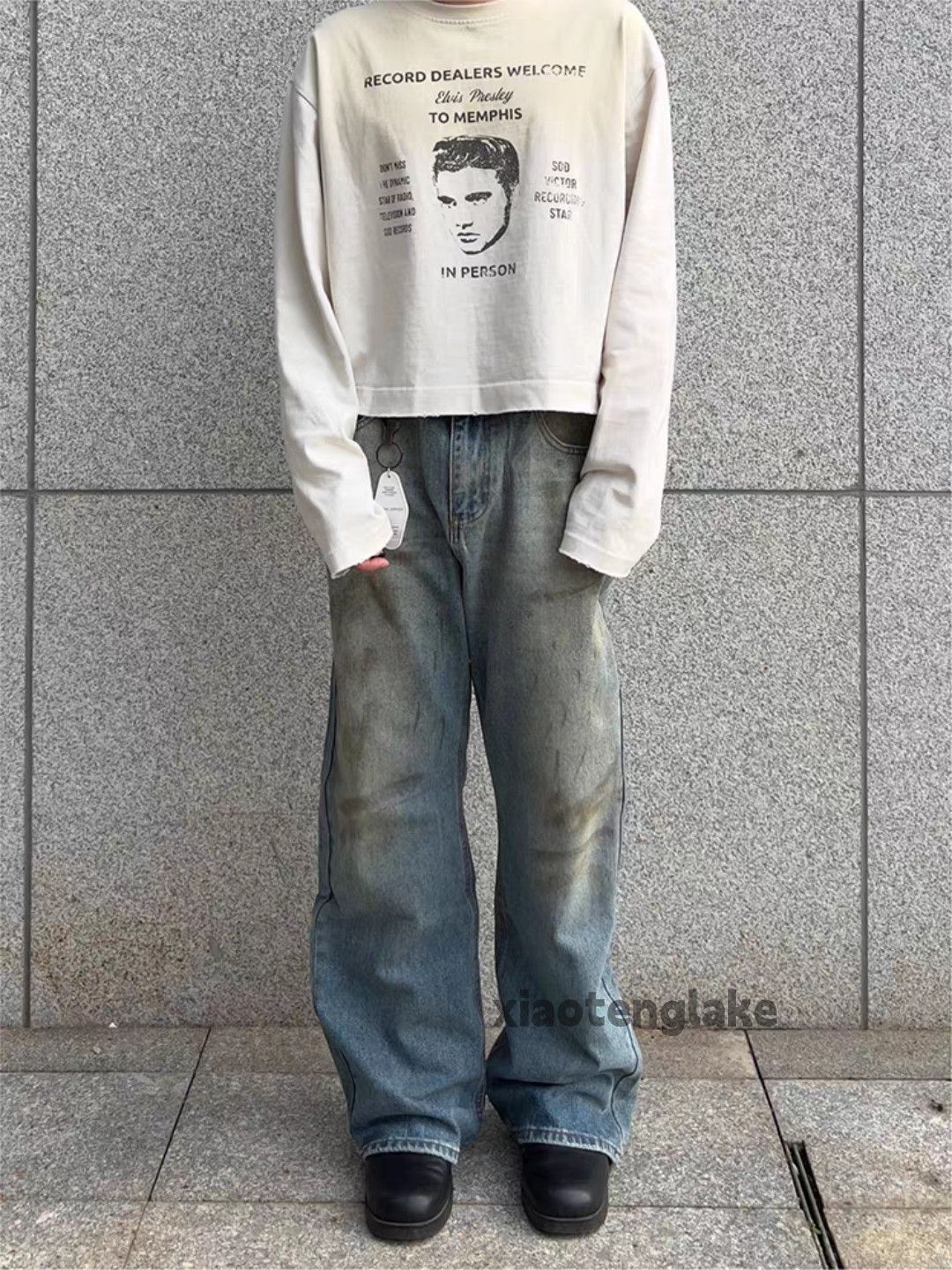 Jean xz vintage distressed faded punk stain paint grunge jeans Size US 26 / EU 42 - 4 Thumbnail