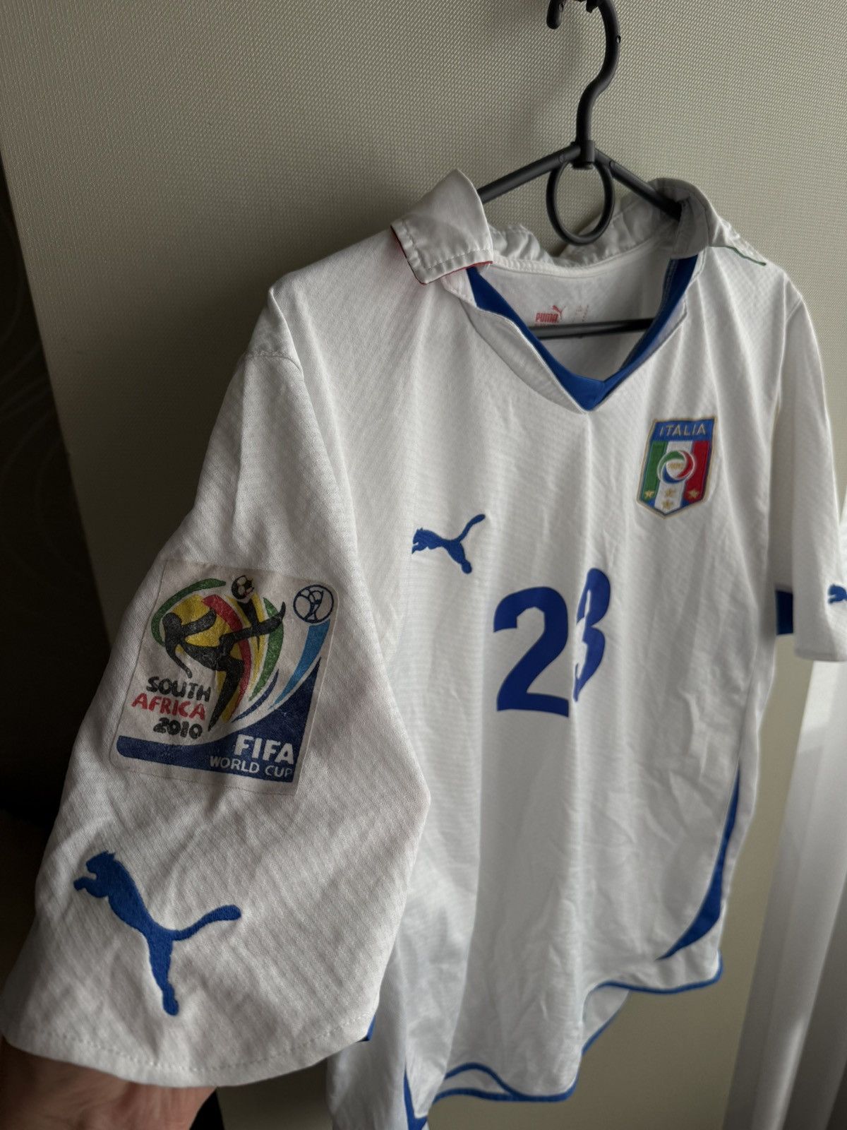 Puma Puma Italy Home Shirt 2010 Marco Materazzi 23 World Cup Size US M / EU 48-50 / 2 - 3 Thumbnail