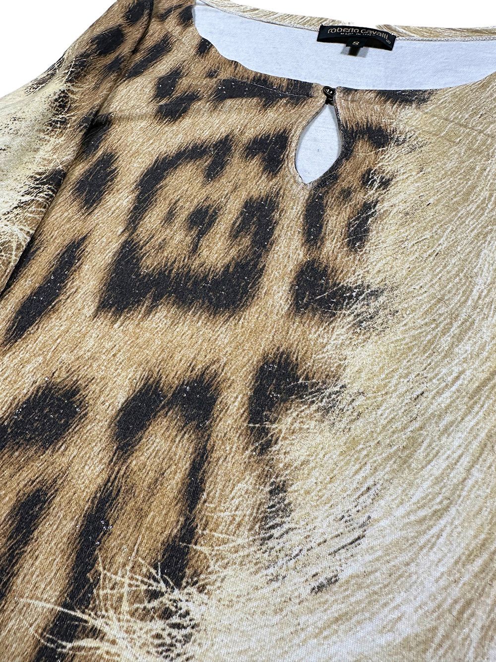 Roberto Cavalli Roberto Cavalli FW01 Split Jaguar Print Top Size S / US 4 / IT 40 - 3 Thumbnail