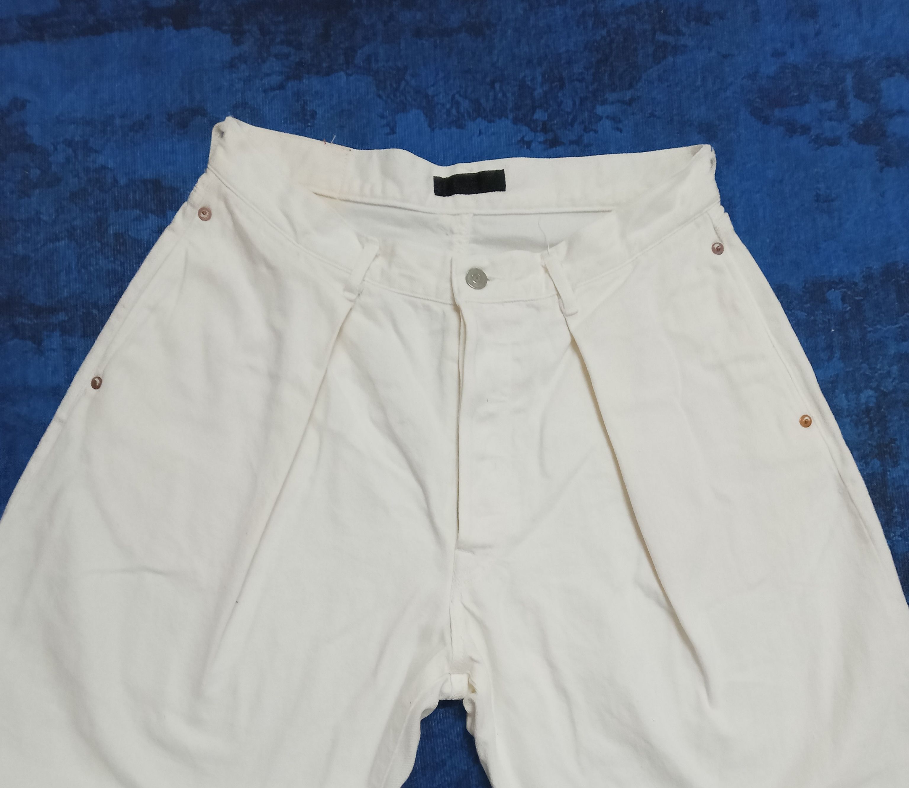 Japanese Brand Joswick New York Pleated Redline Selvedge Baggy Pants Size US 34 / EU 50 - 8 Thumbnail
