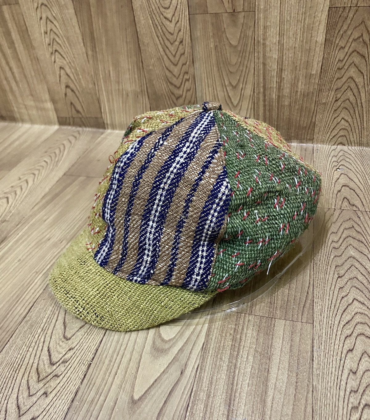 Japanese Brand Very Rare Vintage Japanese Brand Sashiko Boro Cap 1990s Size ONE SIZE - 4 Thumbnail