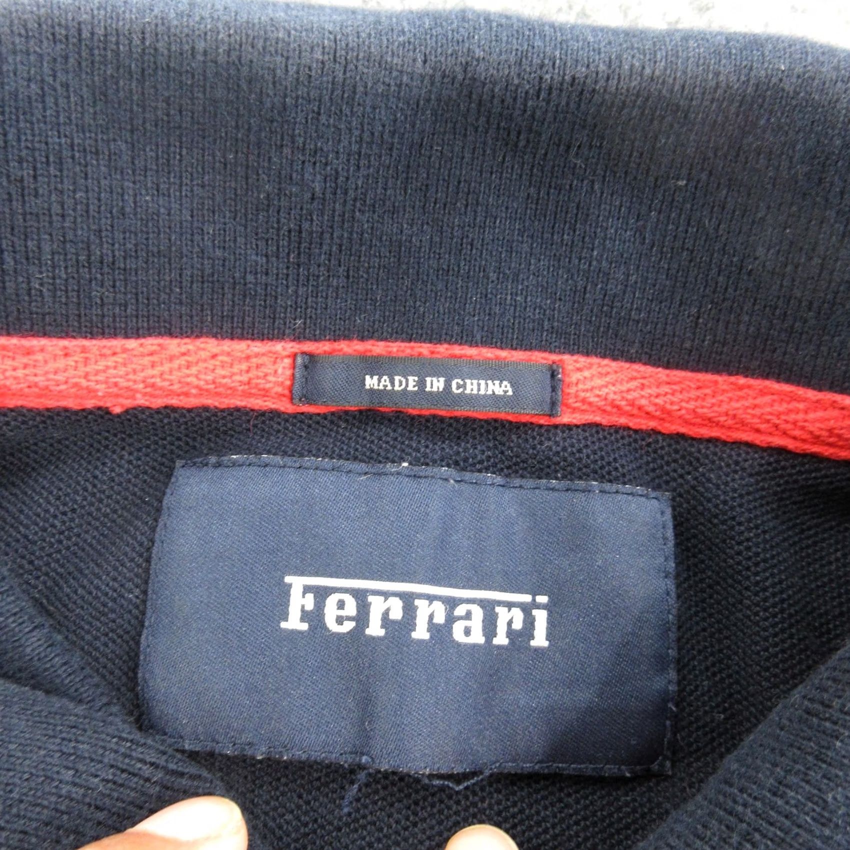 Ferrari Ferrari Polo Shirt Mens Small Navy Blue Red Logo Embroidered Prancing Horse Size US S / EU 44-46 / 1 - 4 Thumbnail