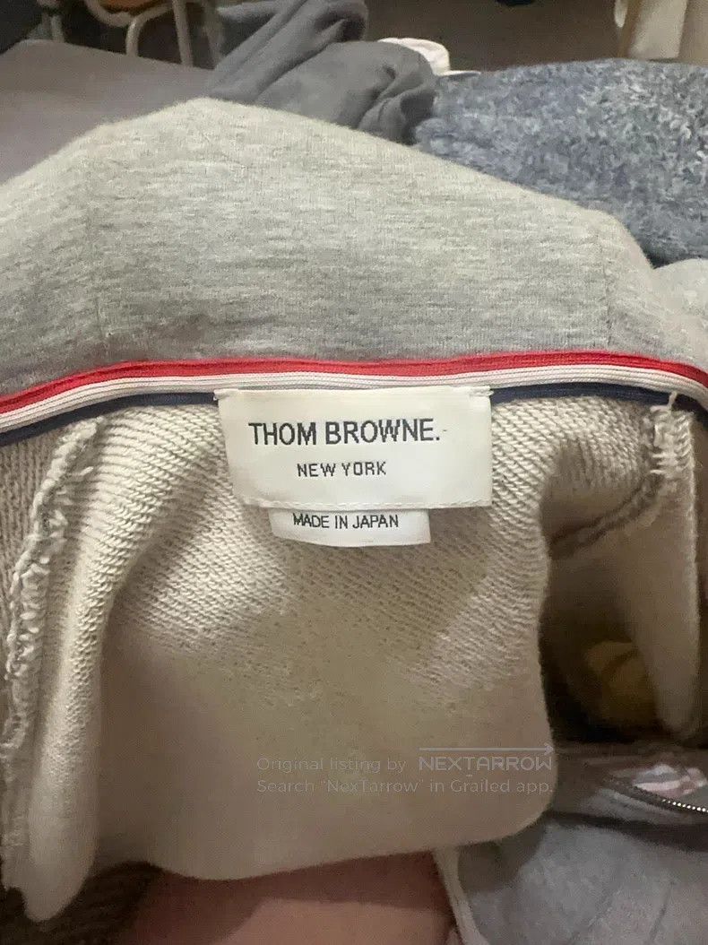 Thom Browne Thom Browne Gray four-stripe zipper hoodie Size US XL / EU 56 / 4 - 3 Thumbnail