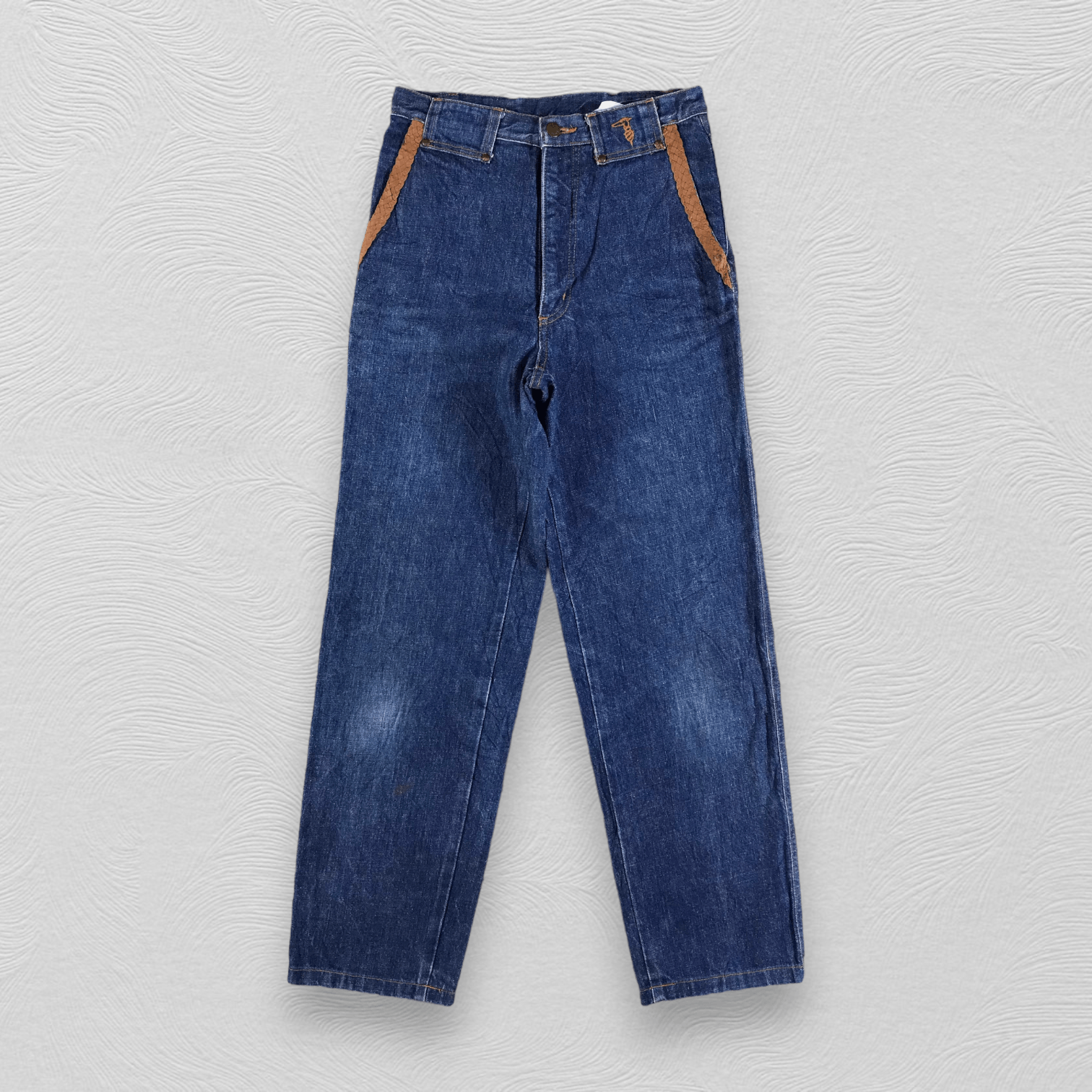 image of Trussardi Blue Baggy Carpenter Jeans Kj2002, Men's (Size 27)