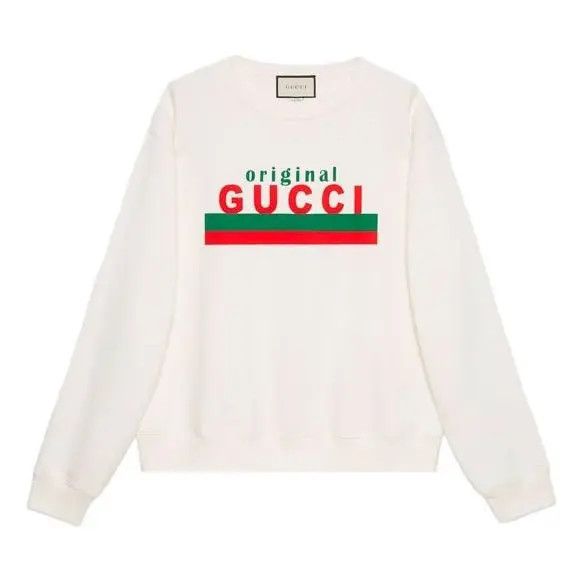 Gucci o1mt1gz0725 Original Gucci Print Sweatshirt in Ivory Size US S / EU 44-46 / 1 - 1 Thumbnail