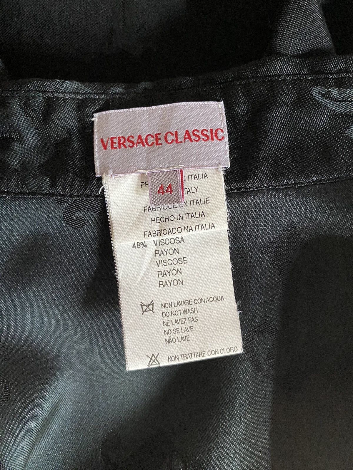 Versace VERSACE CLASSIC Rayon Black Shirt Size M / US 6-8 / IT 42-44 - 5 Thumbnail