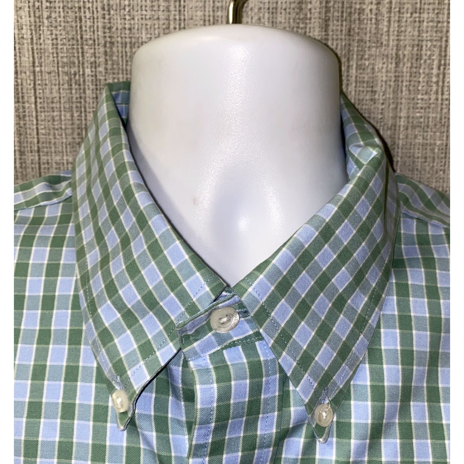 Brooks Brothers Brooks Brothers Shirt XL Mens Blue/Green Checkered Long Sleeve Button-Up Regular Cotton Non Iron Size US XL / EU 56 / 4 - 3 Thumbnail