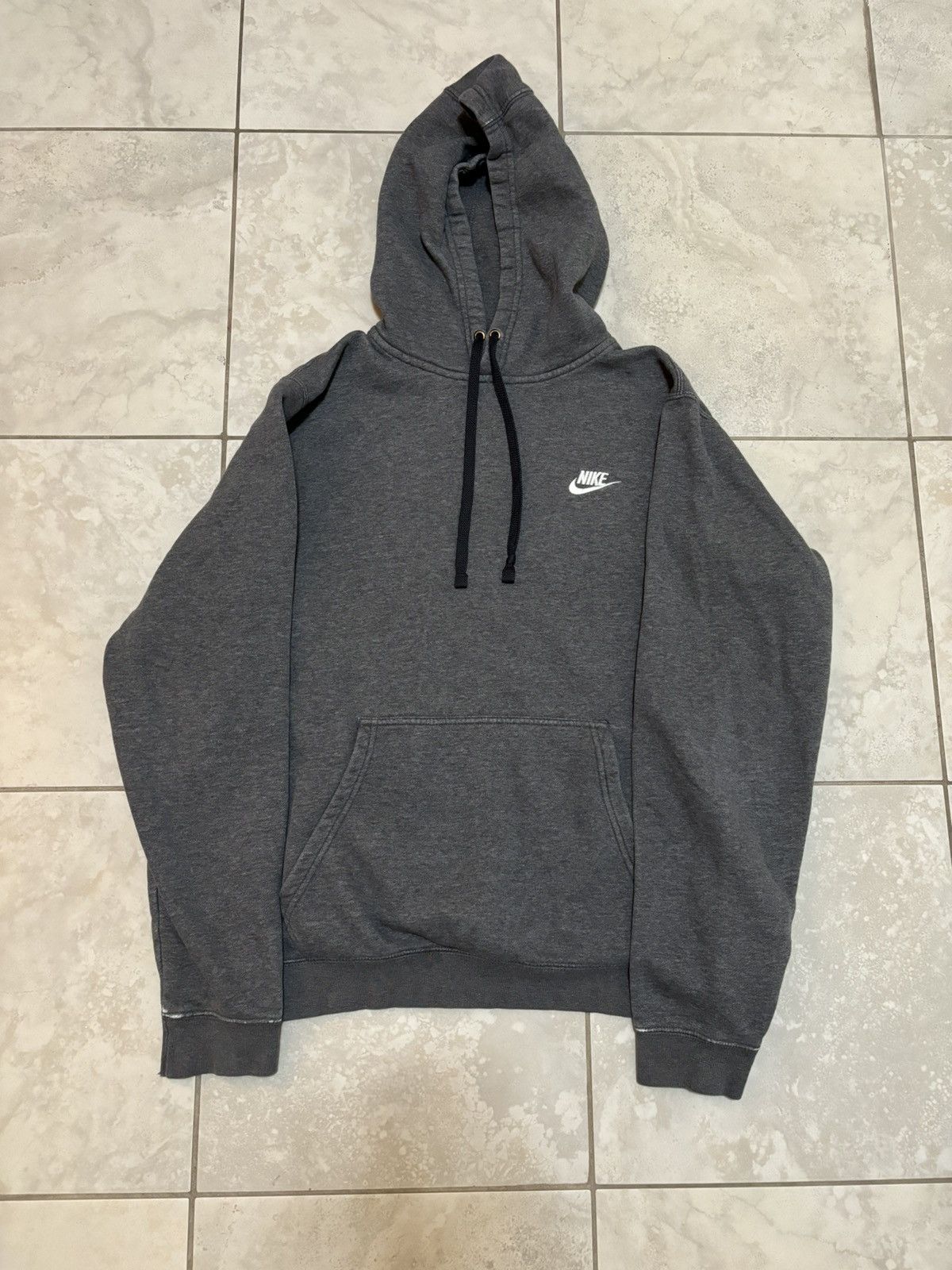 Nike × Vintage vintage 2000s grey nike mini swoosh chest hoodie Size US M / EU 48-50 / 2 - 1 Thumbnail