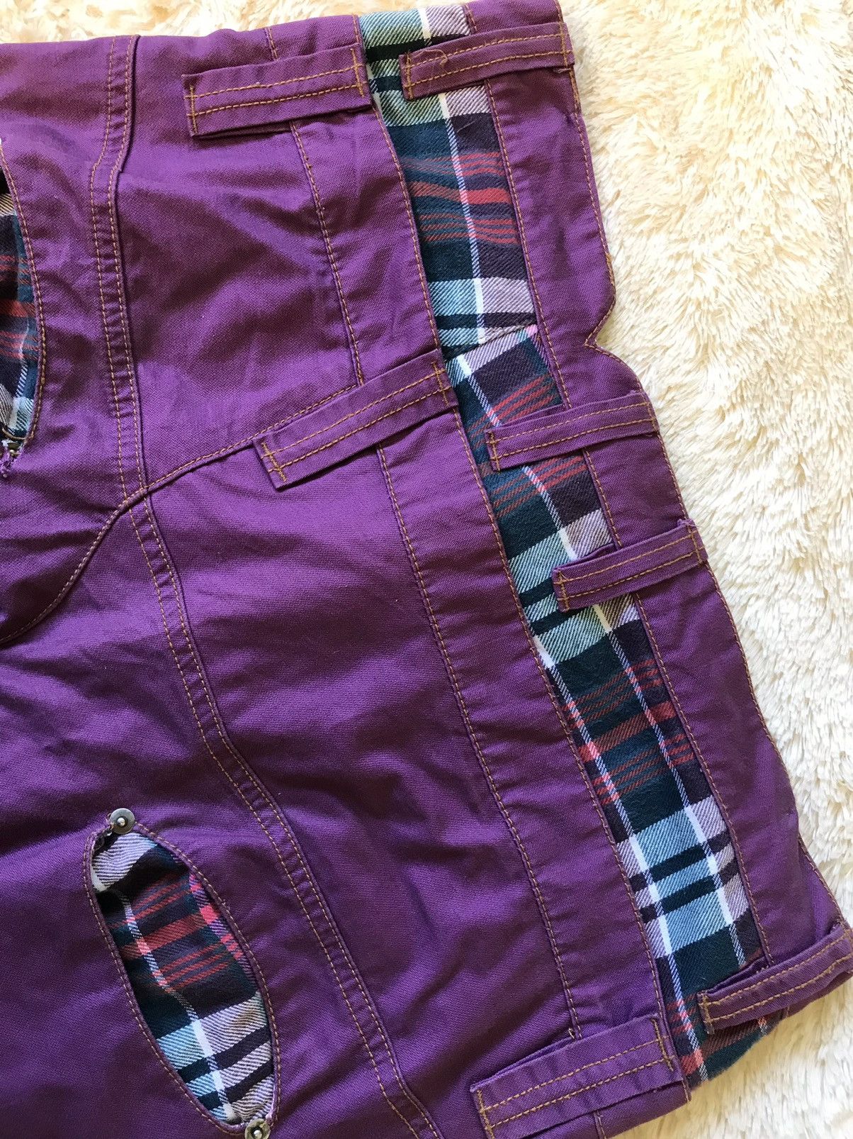 Japanese Brand Breath Mint BRTHBREATH Double Waist Purple Punk Style Size 28" / US 6 / IT 42 - 9 Thumbnail