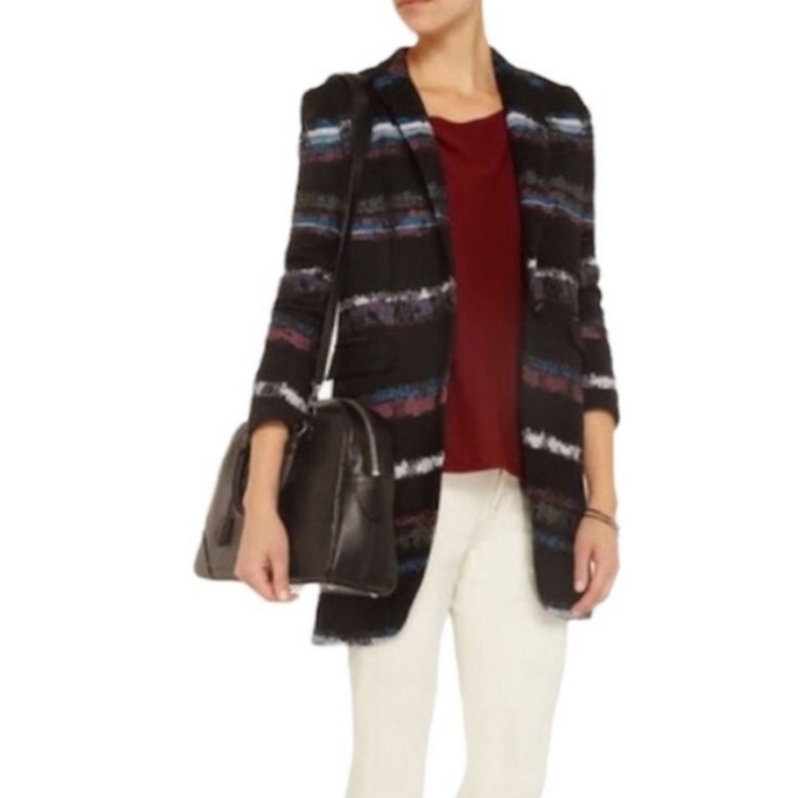 Rag & Bone Rag & Bone Mohair Blend Striped Jacket Blazer - XS Size XS / US 0-2 / IT 36-38 - 2 Thumbnail