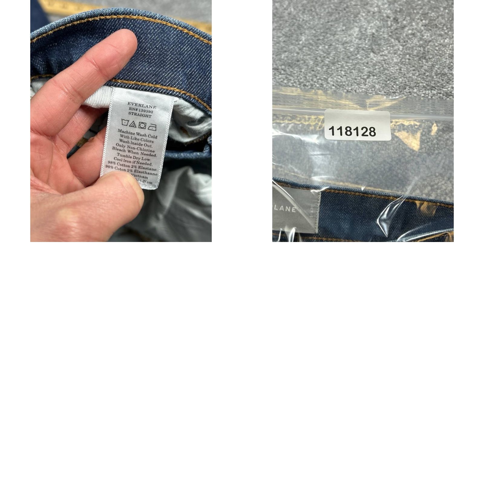 Everlane Everlane Jeans Mens 31 Blue Denim Cotton Stretch Low Rise Straight Leg 31x28 Vintage No Size US 31 - 8 Thumbnail