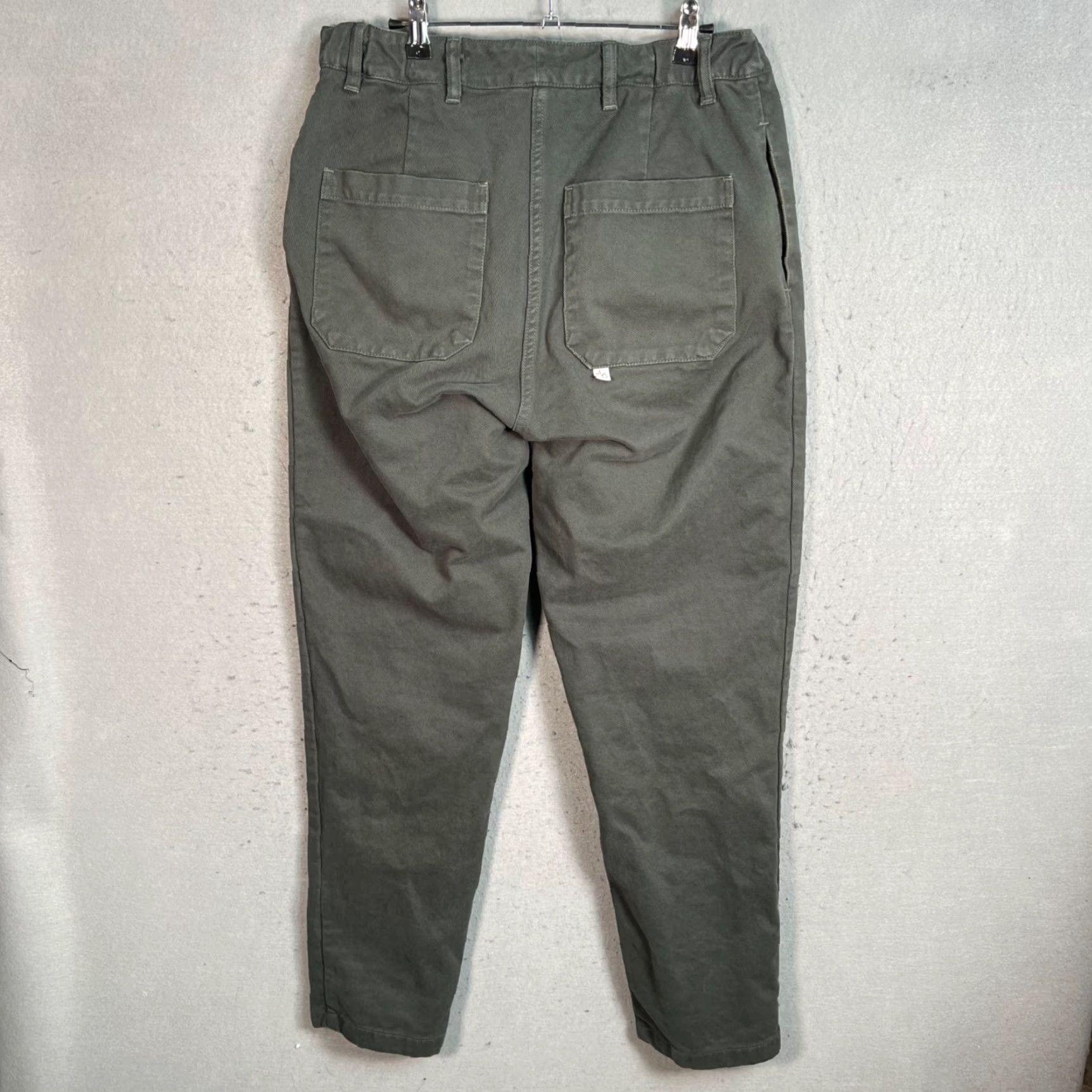 Vintage Bonne Amsterdam Mens Size 31 Gray Cotton Pleated Tapered Leg Chino Pants Size US 31 - 2 Thumbnail