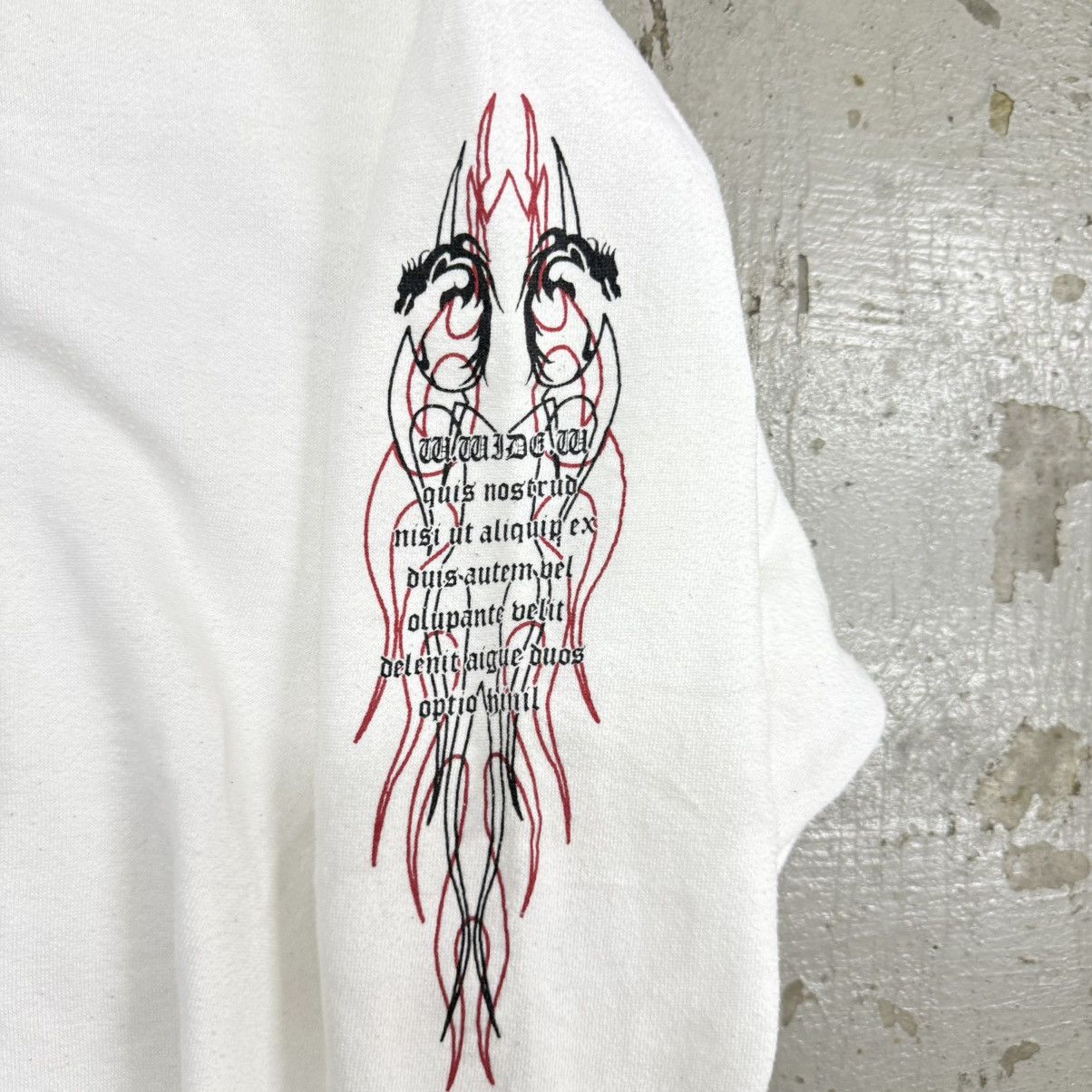 Beauty Beast Sick Lorem ipsum Dragon Tribal Poem Punk Riot Sweatshirt Size US L / EU 52-54 / 3 - 8 Thumbnail