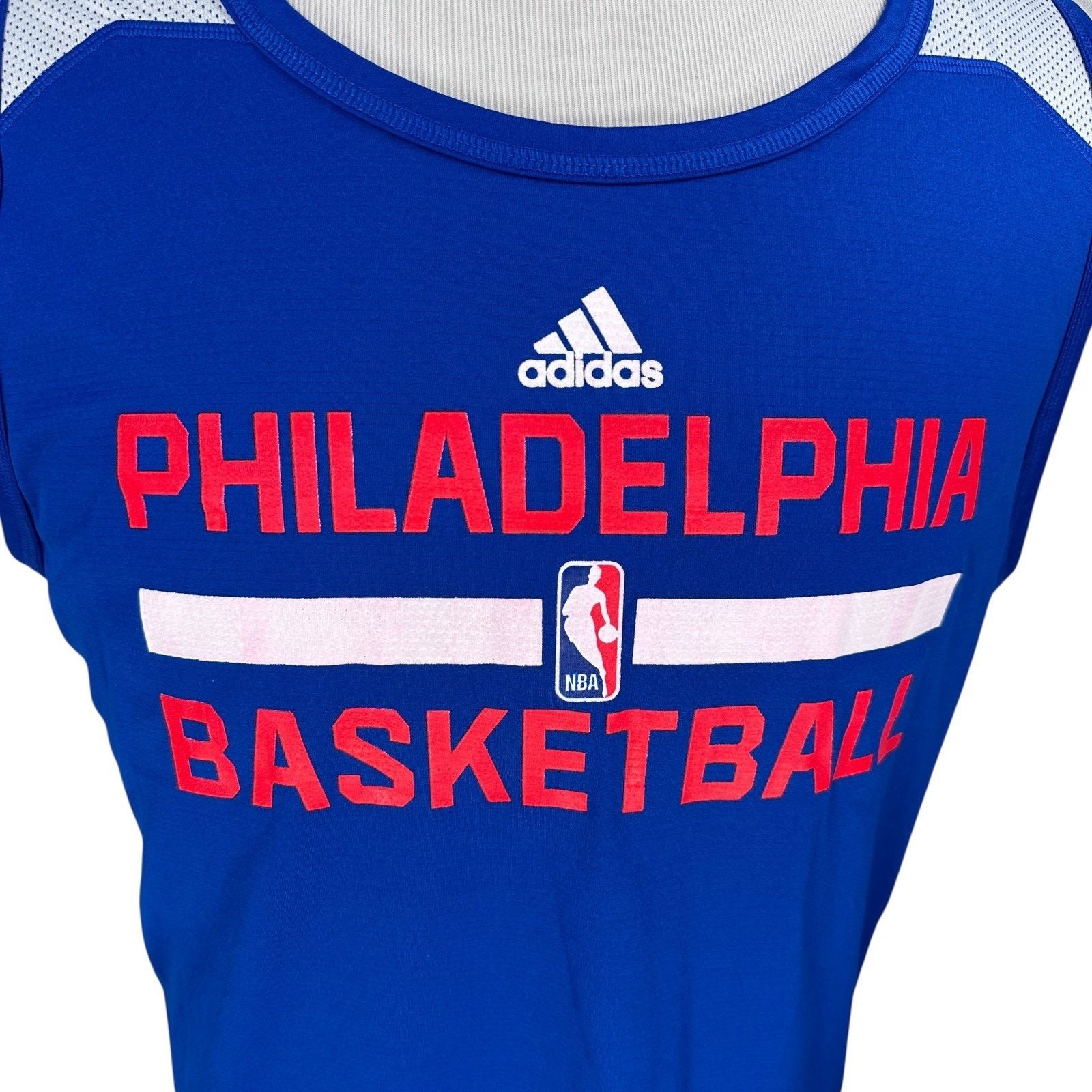 Adidas Adidas 76ers 2016 Team Practice Jersey Men Large Blue White Size US L / EU 52-54 / 3 - 2 Thumbnail