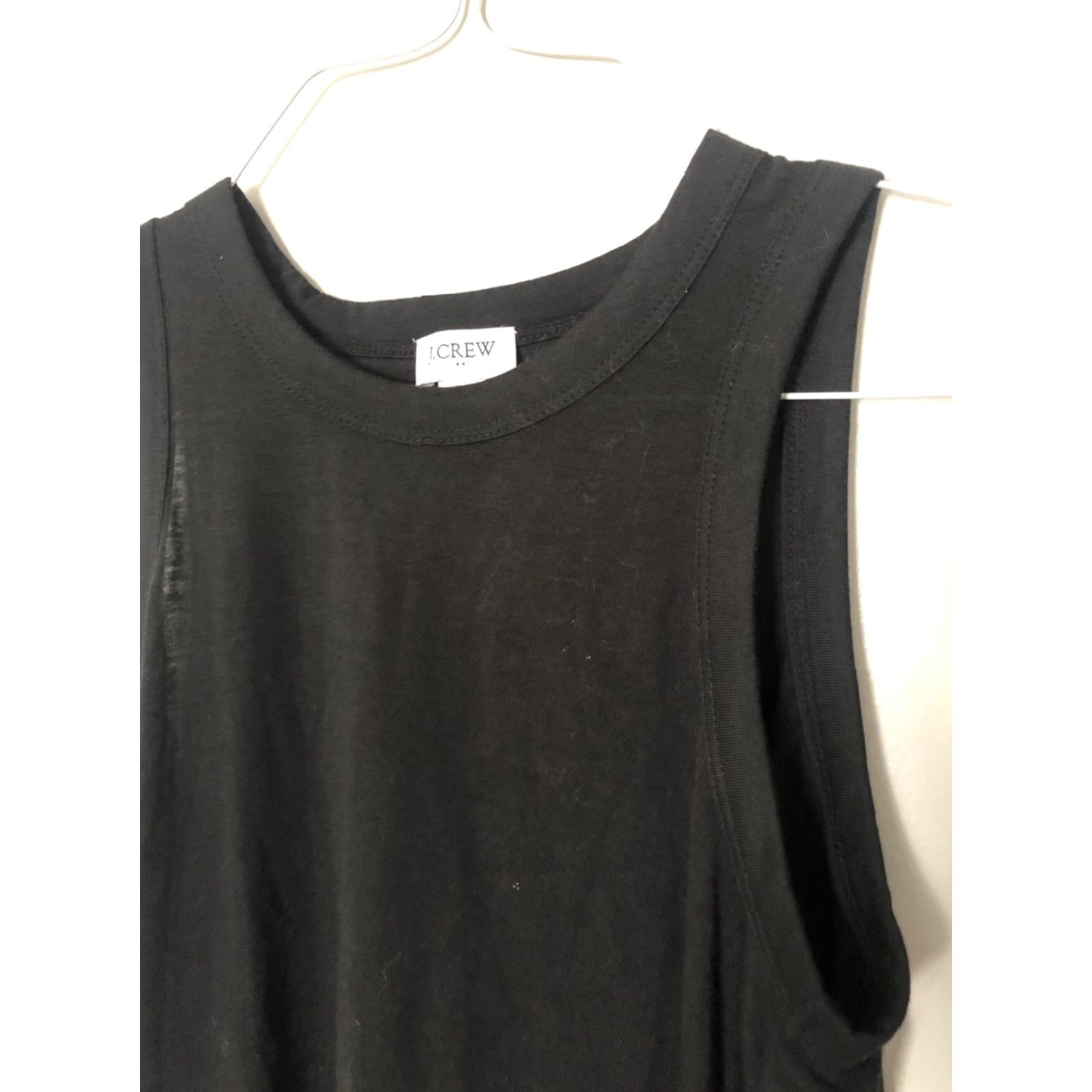J.Crew J. Crew Tank Sleeveless Cotton Black XS Open Slit Back Women's XS Tank Top Tee Size XS / US 0-2 / IT 36-38 - 2 Thumbnail