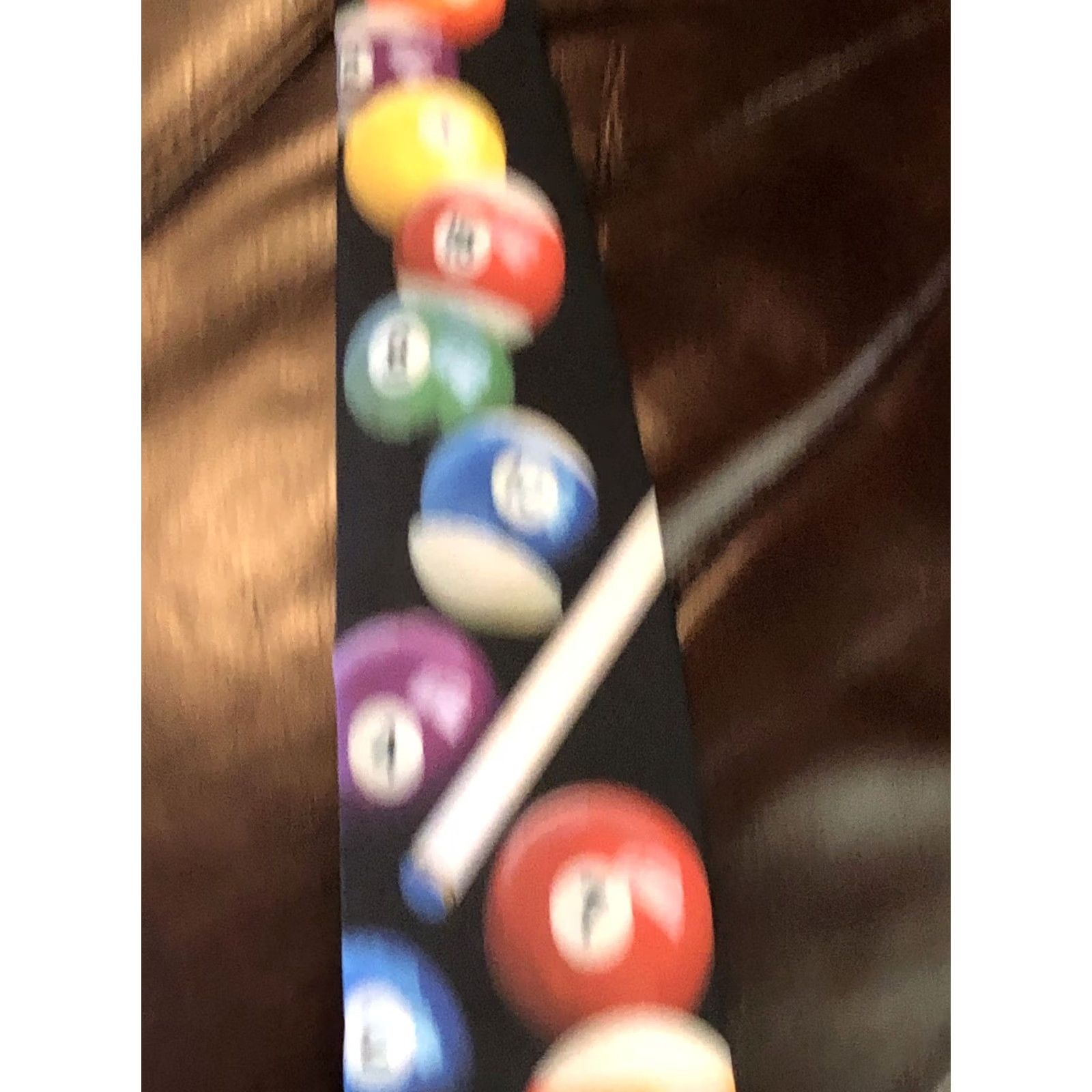 Vintage VINTAGE Ralph Marlin Tie Billiards Pool Balls Polyester Men One Size Black Size ONE SIZE - 3 Thumbnail
