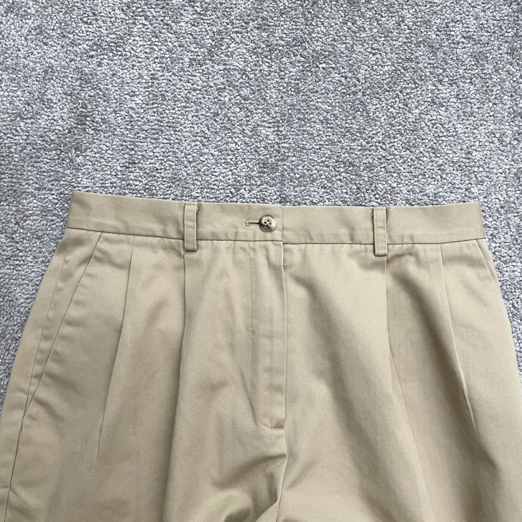 Lands' End Lands' End Dress Pants Womens 6 Brown Straight Pleated High Rise 28x29.5 Pants Size 28" / US 6 / IT 42 - 3 Thumbnail