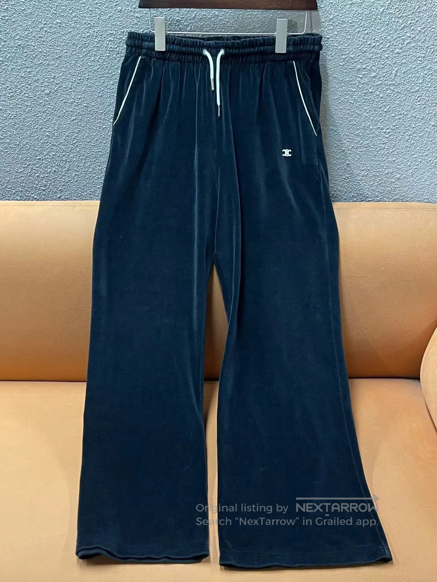 Celine Celine SS22 Black Velvet Wide. Size 41" - 1 Thumbnail