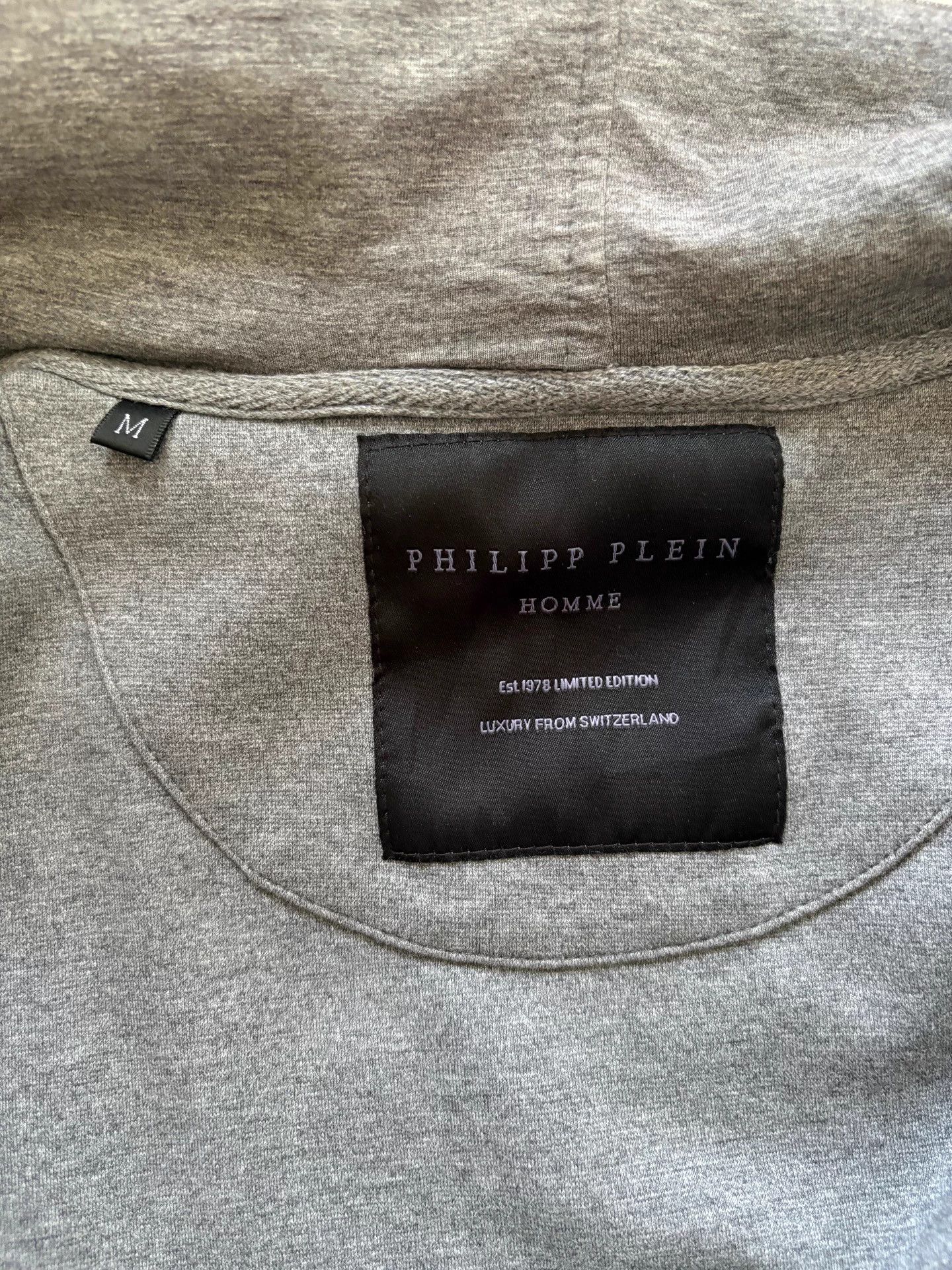 Philipp Plein PP Men's Gray Limited Skull Sanskrit Zip Rivet Hooded Jkt Size US M / EU 48-50 / 2 - 8 Thumbnail
