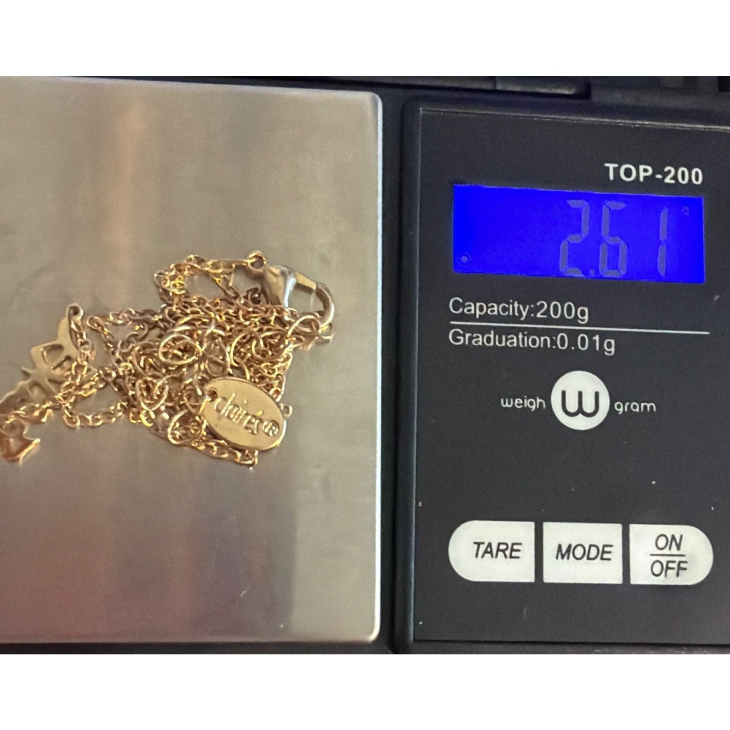 Other Dainty Gold Tone Necklace Virgo Pendant Script Claire's Zodi Size ONE SIZE - 7 Thumbnail