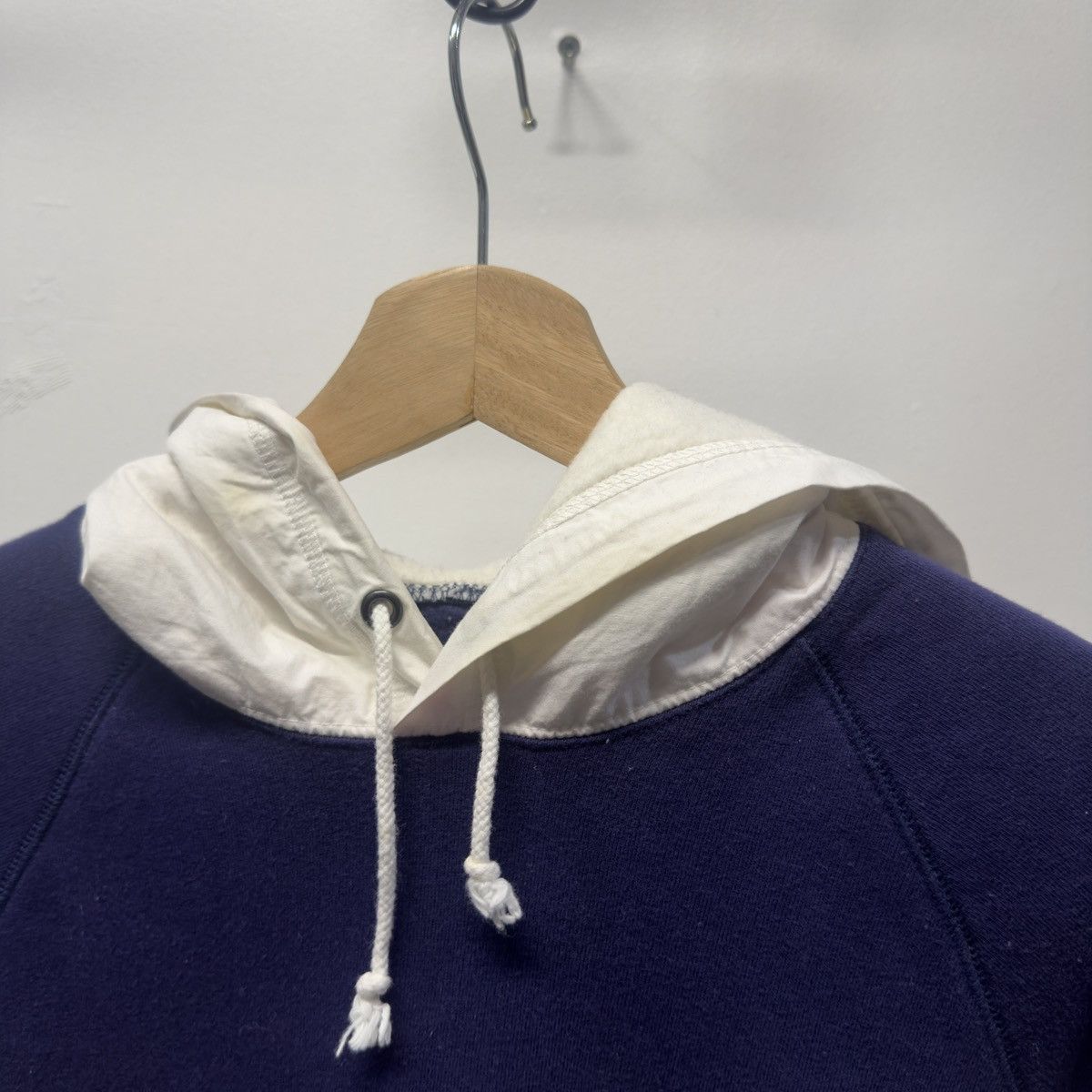 Polo Ralph Lauren 90s Polo Ralph Lauren White Navy Hoodie RRL ERL Chrome Size US M / EU 48-50 / 2 - 6 Thumbnail