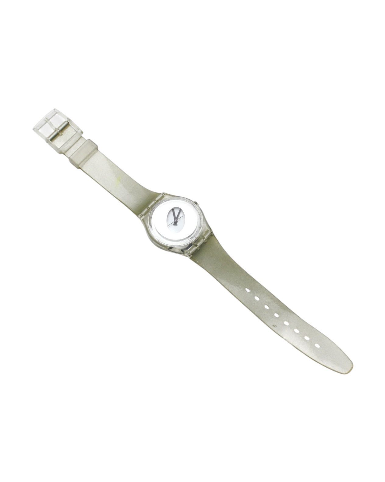 Vintage 1996 SWATCH GZ711 OVAL TRANSPARENT WATCH Size ONE SIZE - 3 Thumbnail