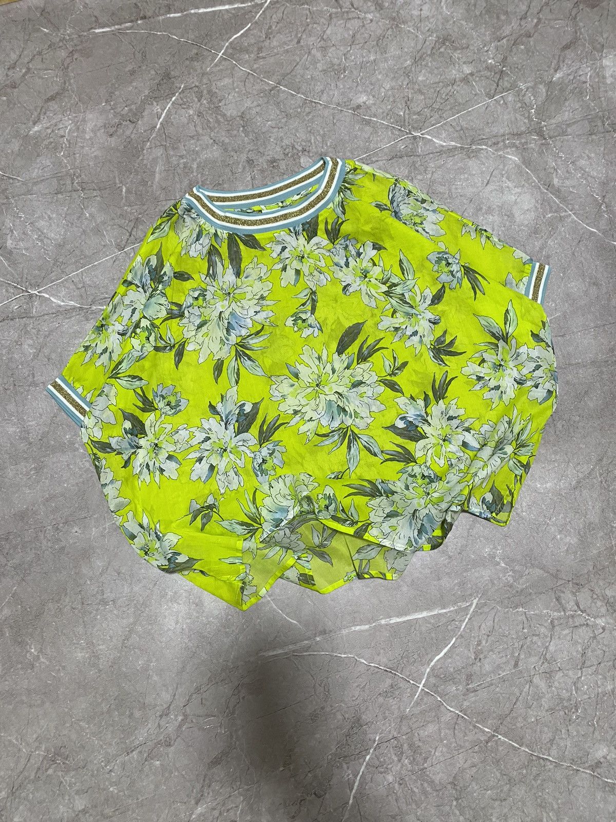 Designer Emily Van Den Bergh Blouse Tunic Floral Over Print Oversized Size L / US 10 / IT 46 - 1 Thumbnail