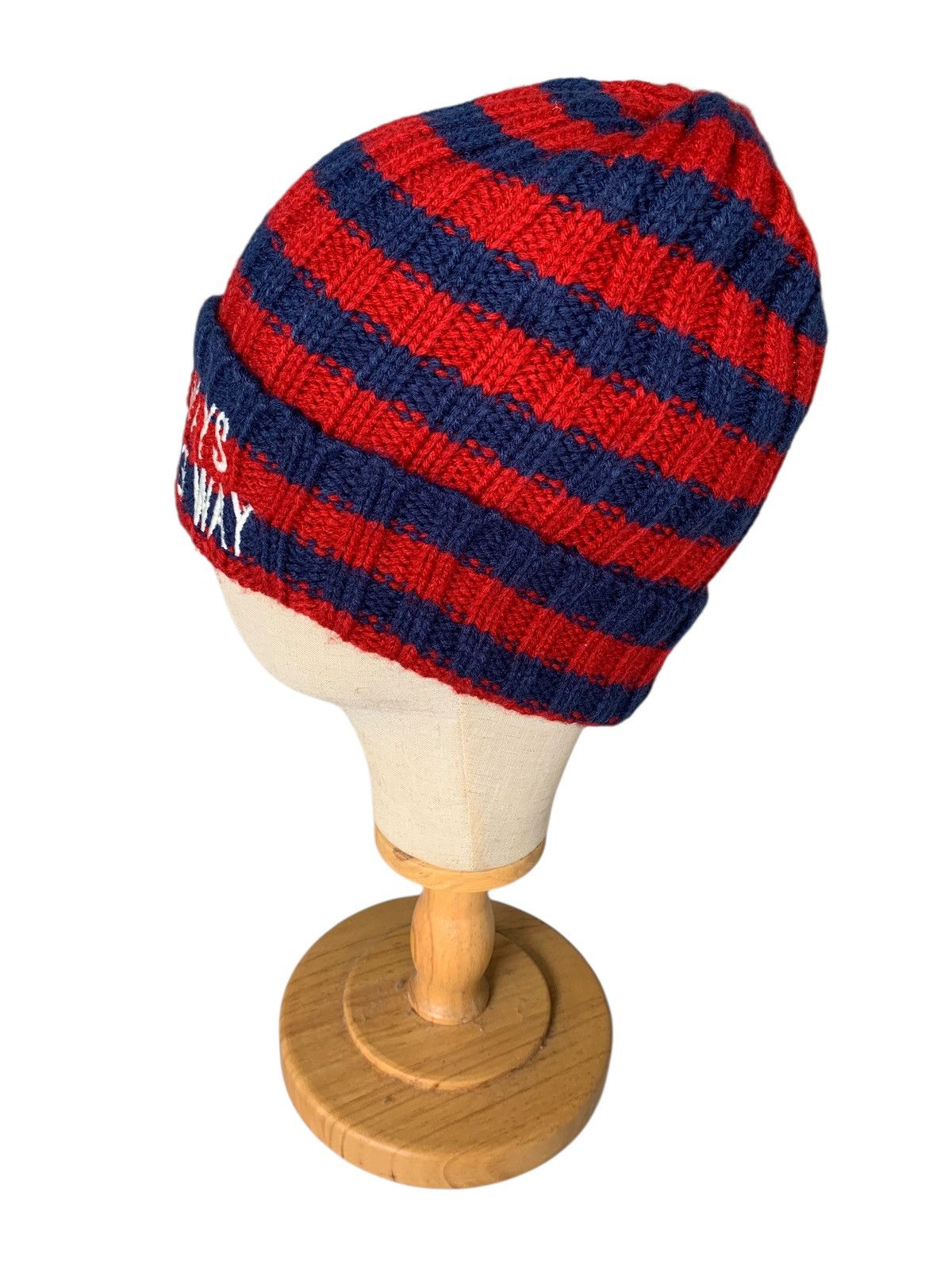 Kapital Stripe Crochet knit Back Number Streetweaer Beanie Hats Size ONE SIZE - 6 Thumbnail