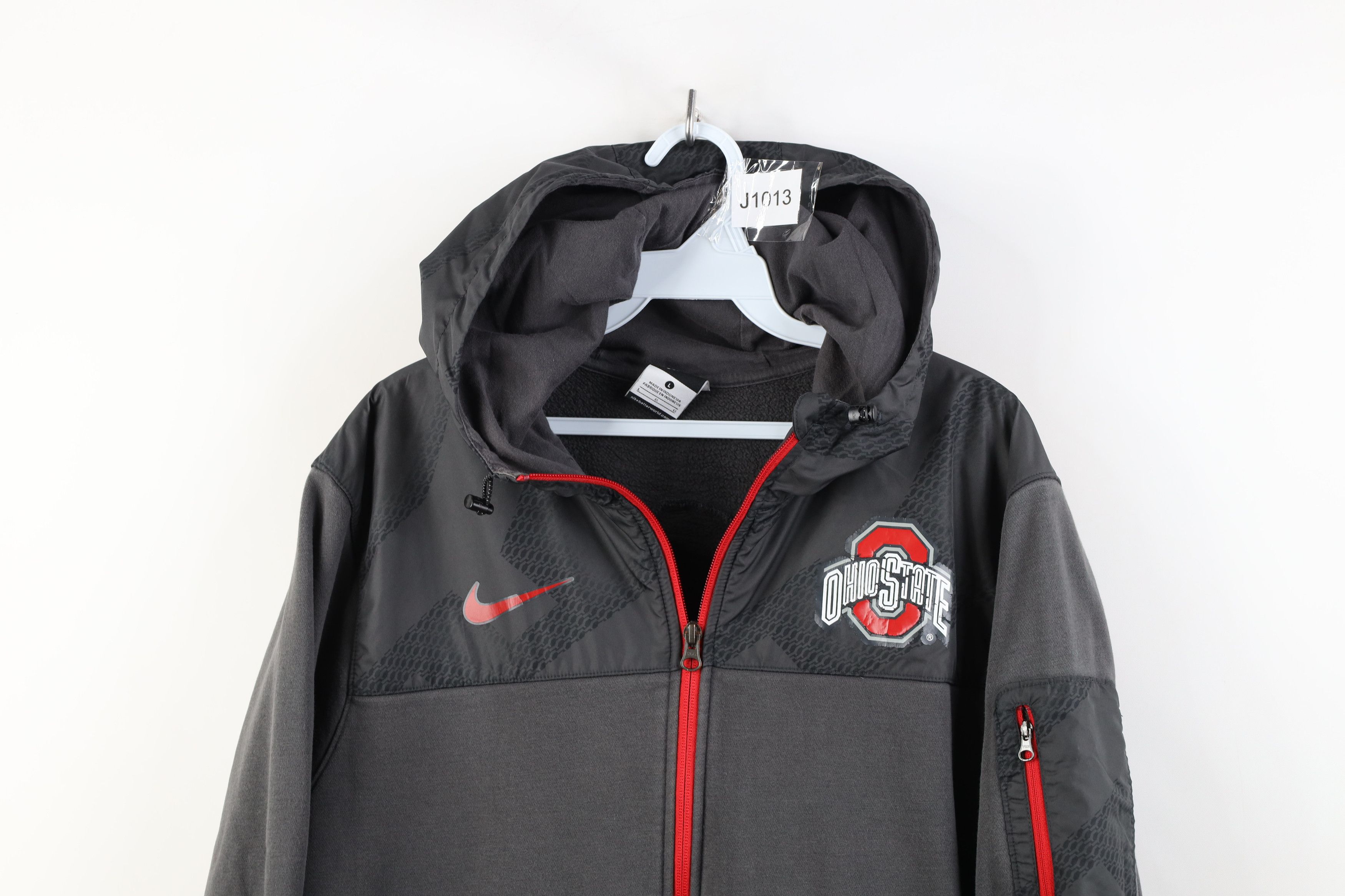 Nike Nike Spell Out Ohio State University Full Zip Hoodie Jacket Size US L / EU 52-54 / 3 - 2 Thumbnail