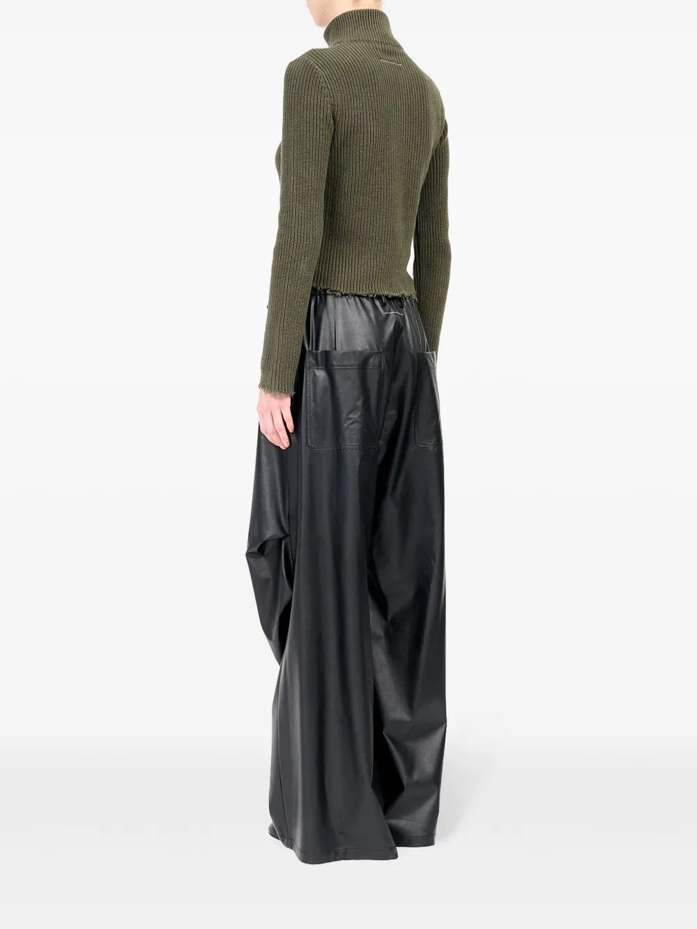 Maison Margiela oc11z0925 Faux-Leather Pant in Black Size 27" / US 4 / IT 40 - 5 Thumbnail