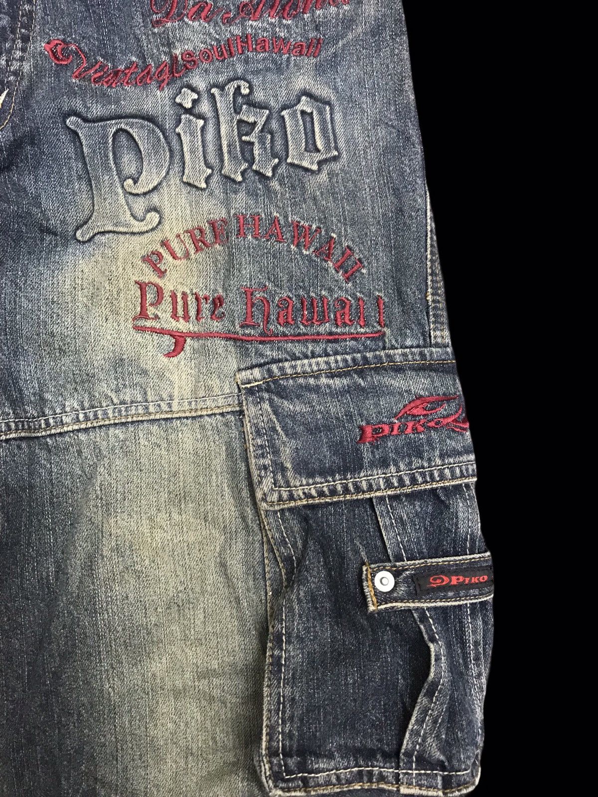 Vintage 💥BAGGY💥VINTAGE PIKO SURF CARGO DENIM F348 Size US 30 / EU 46 - 9 Thumbnail