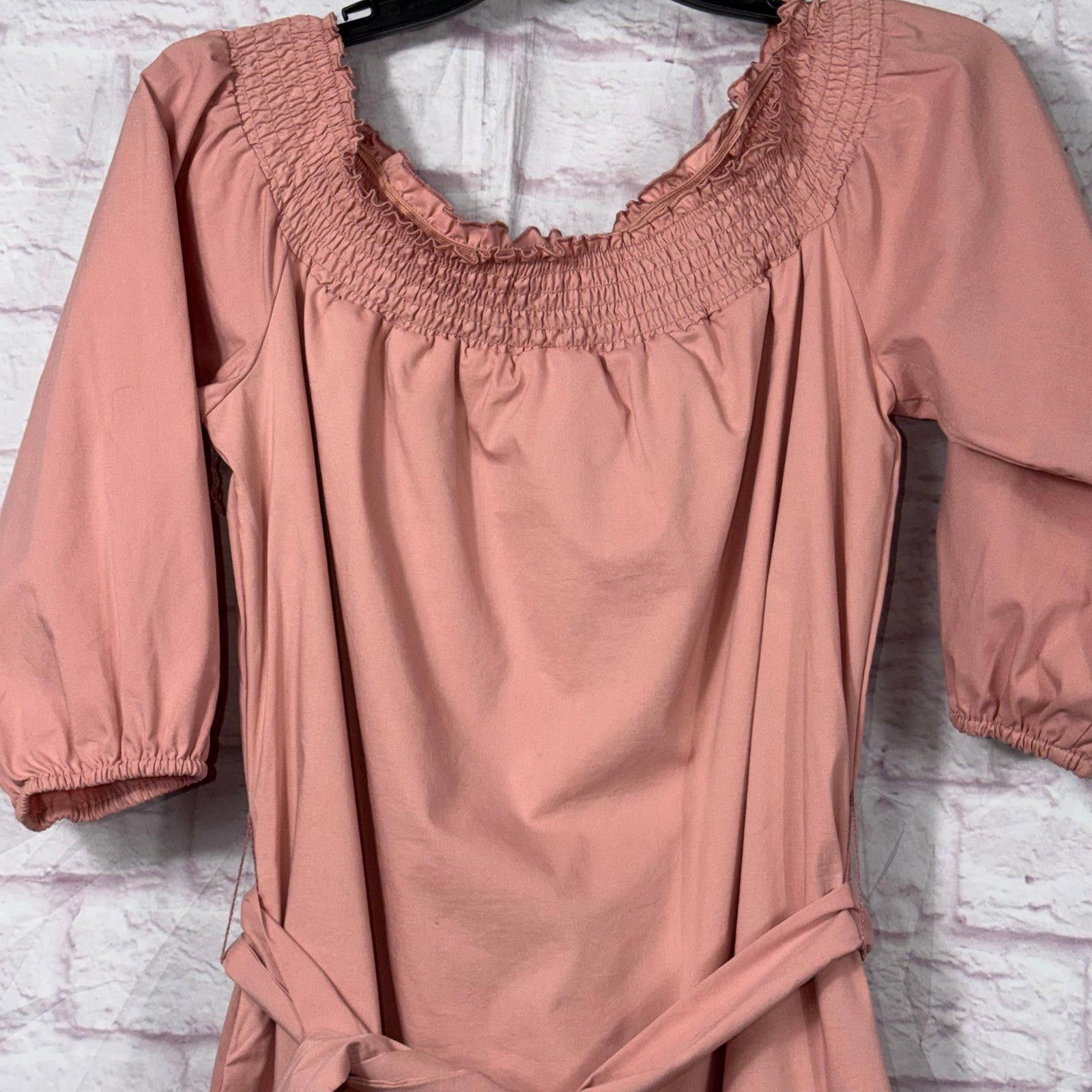 Other New York & Company Medium Smocked Off Shoulder Dress Nwt Size M / US 6-8 / IT 42-44 - 2 Thumbnail