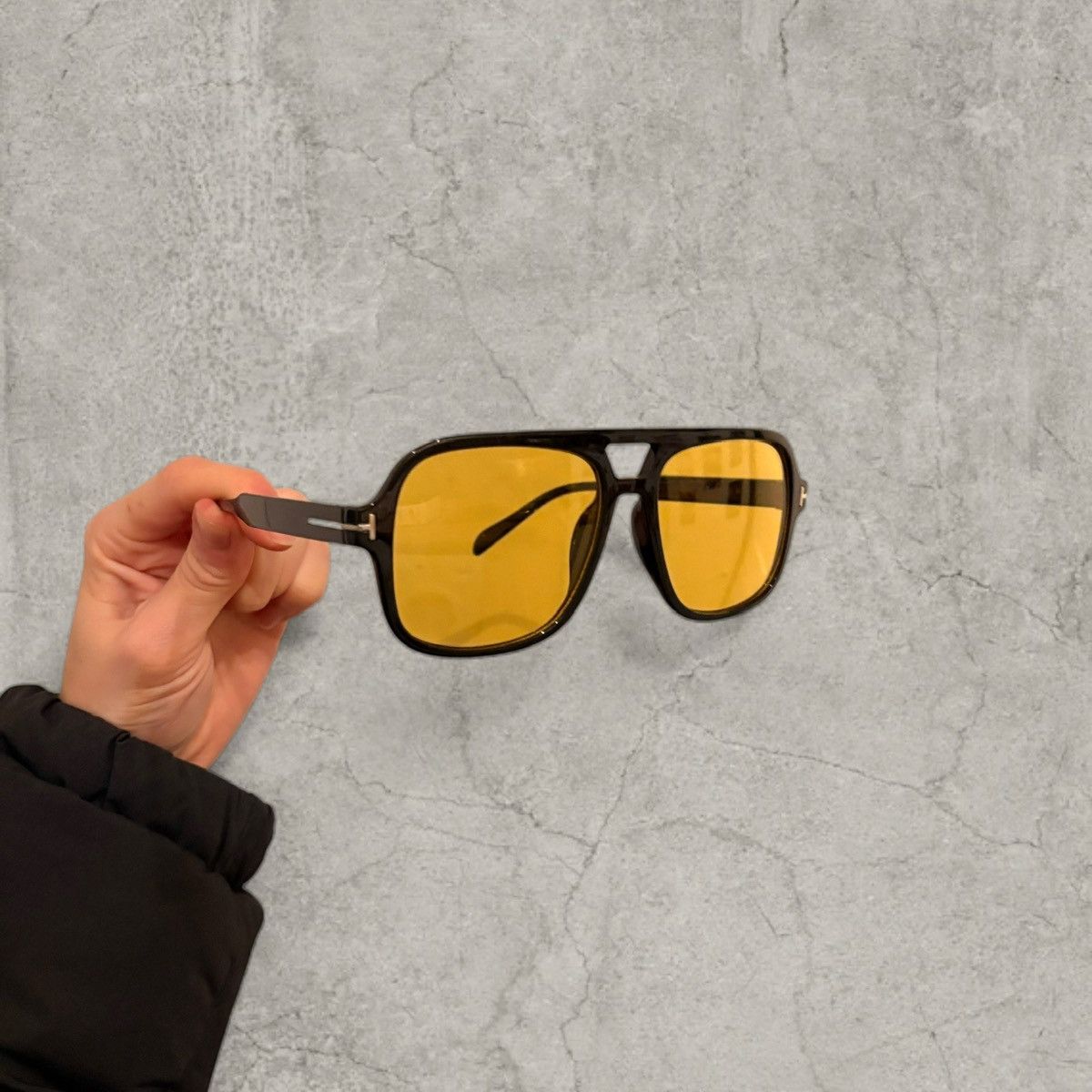 Japanese Brand Aviator sunglasses in yellow tortoise shell frame. One size Size ONE SIZE - 1 Thumbnail