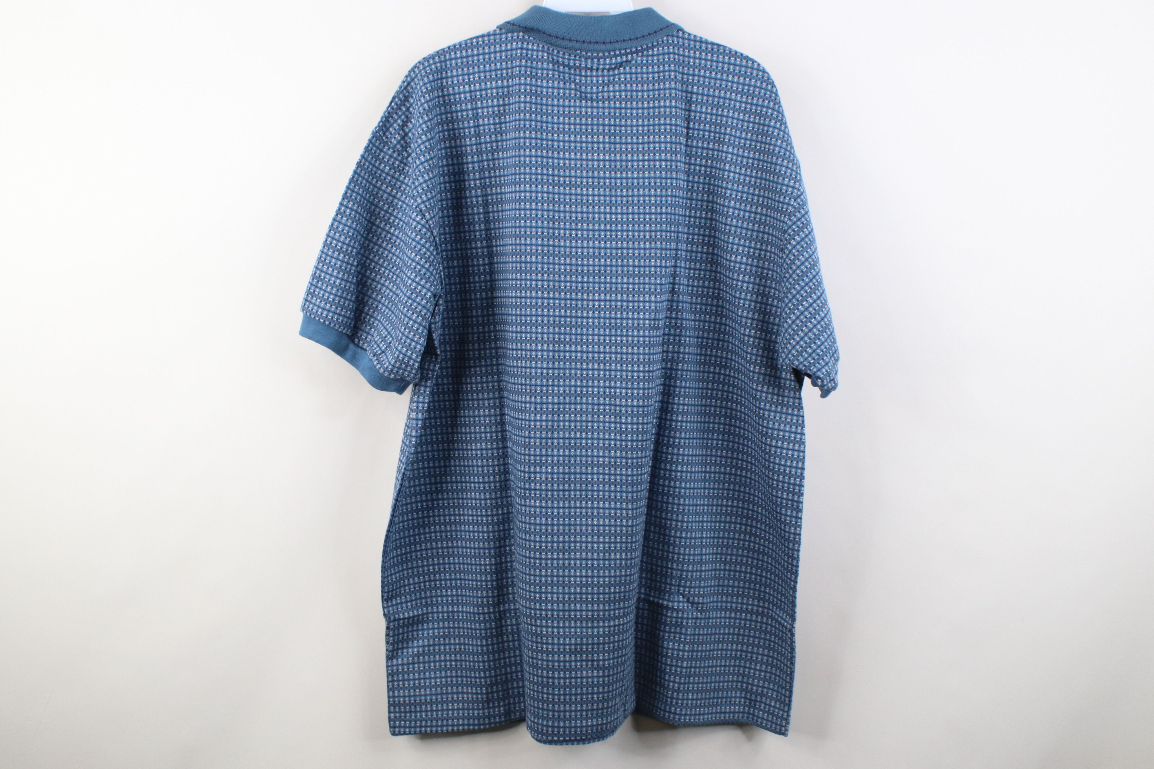 Vintage Vintage 90s Streetwear Knit Ringer Golf Polo Shirt Blue Size US L / EU 52-54 / 3 - 9 Thumbnail