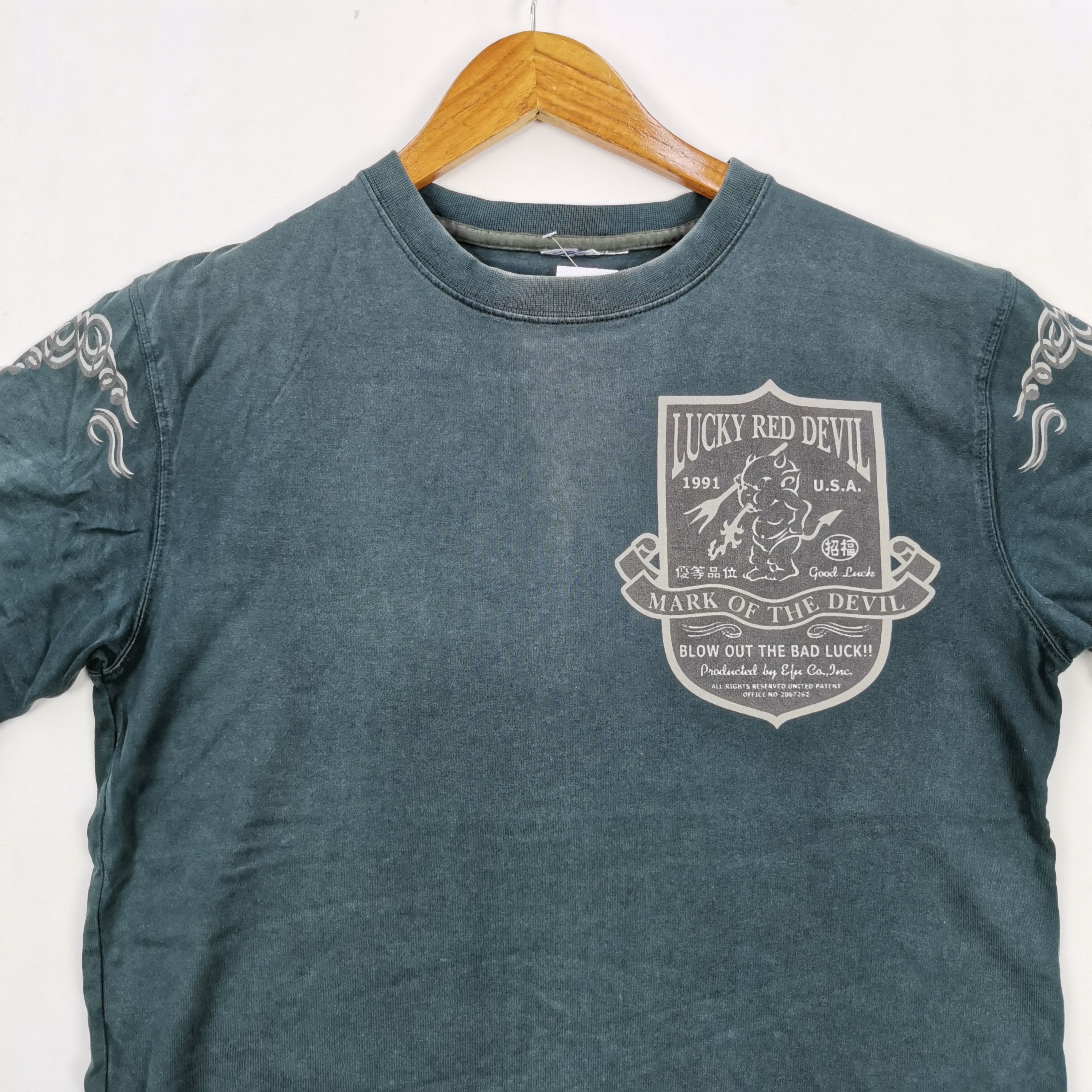 Ted Baker Vintage 90s Tedman Tshirt Lucky Red Devil Crewneck Tee Size US M / EU 48-50 / 2 - 3 Thumbnail