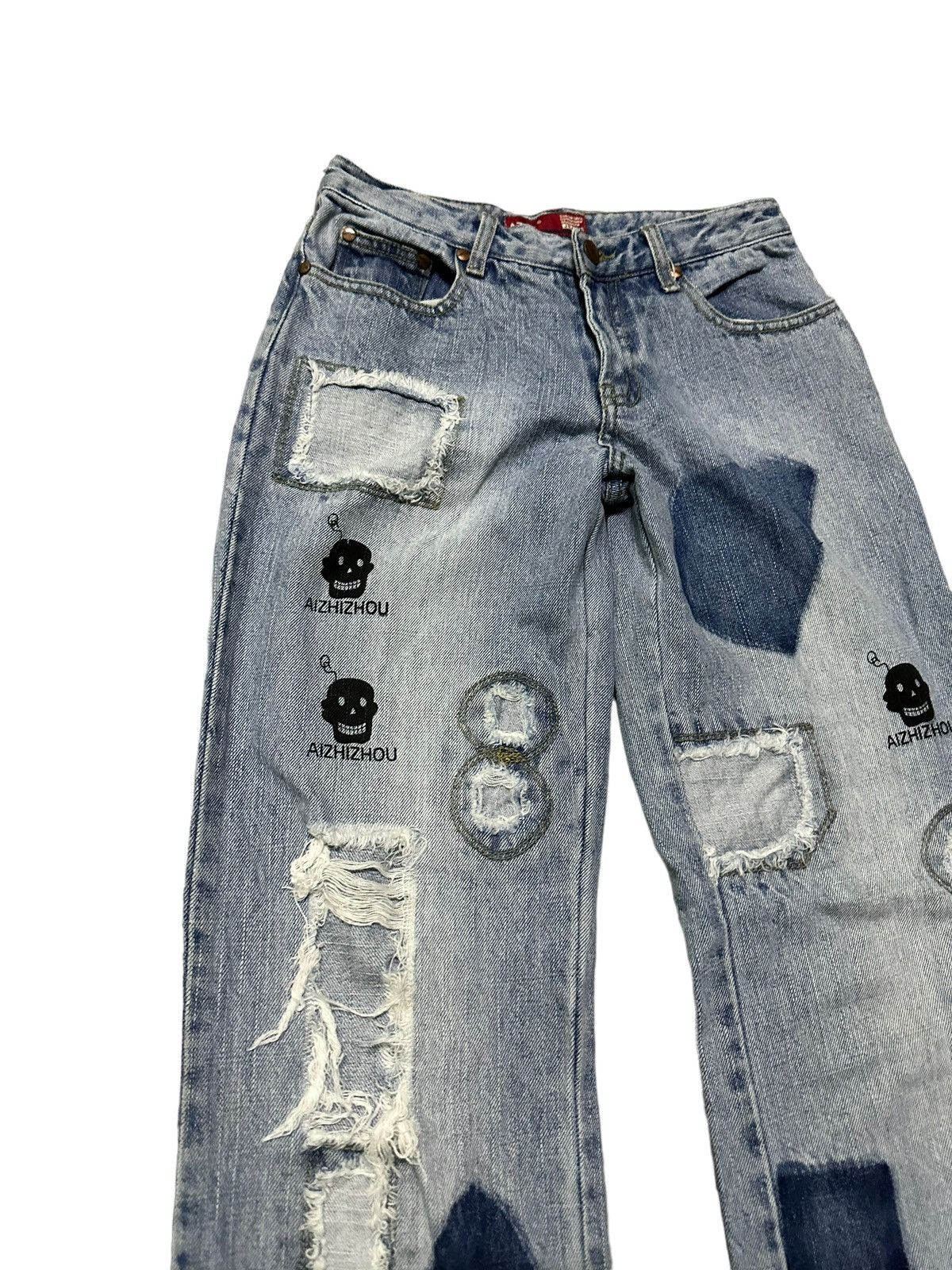 Japanese Brand Aizhizhou patchwork style denim jeans Size US 26 / EU 42 - 3 Thumbnail