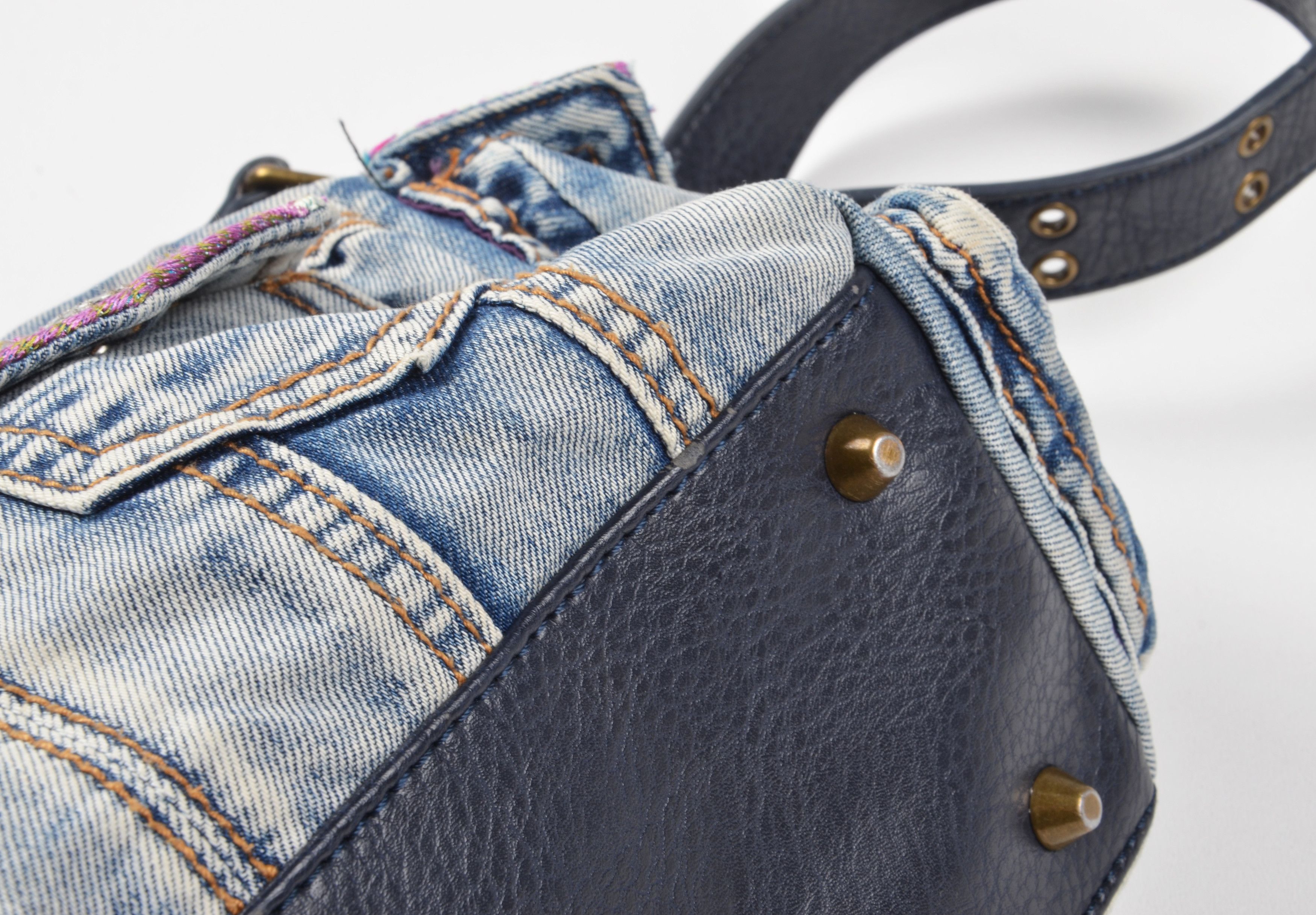 Desigual Desigual Y2K Boho Patchwork Denim Shoulder Crossbody Bag Size ONE SIZE - 5 Thumbnail