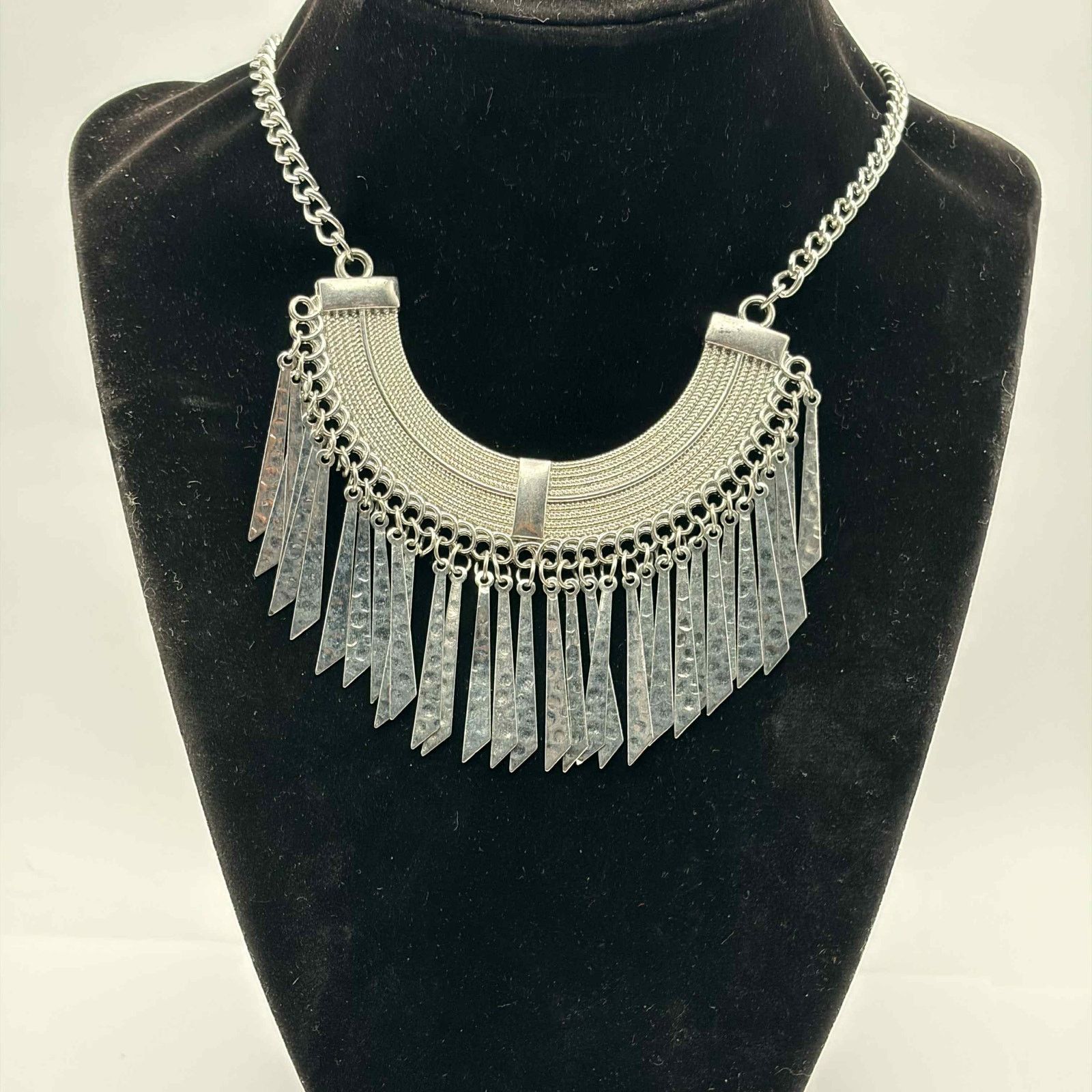 Other Silver Bib Tassel Necklace Size ONE SIZE - 2 Thumbnail