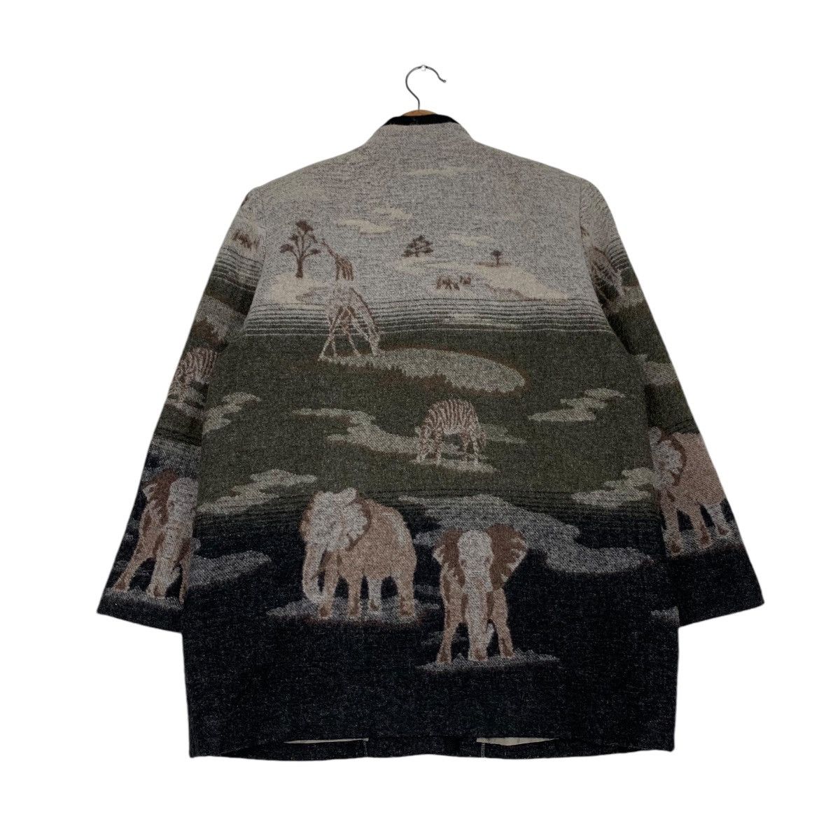 Vintage Vintage 90's Animal Graphic Print Wool Coat Jacket #1275-C57 Size US M / EU 48-50 / 2 - 7 Thumbnail