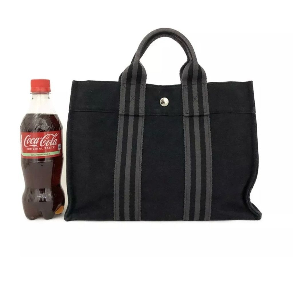 Hermes Mini Hermes canvas black tote PM size Size ONE SIZE - 2 Thumbnail