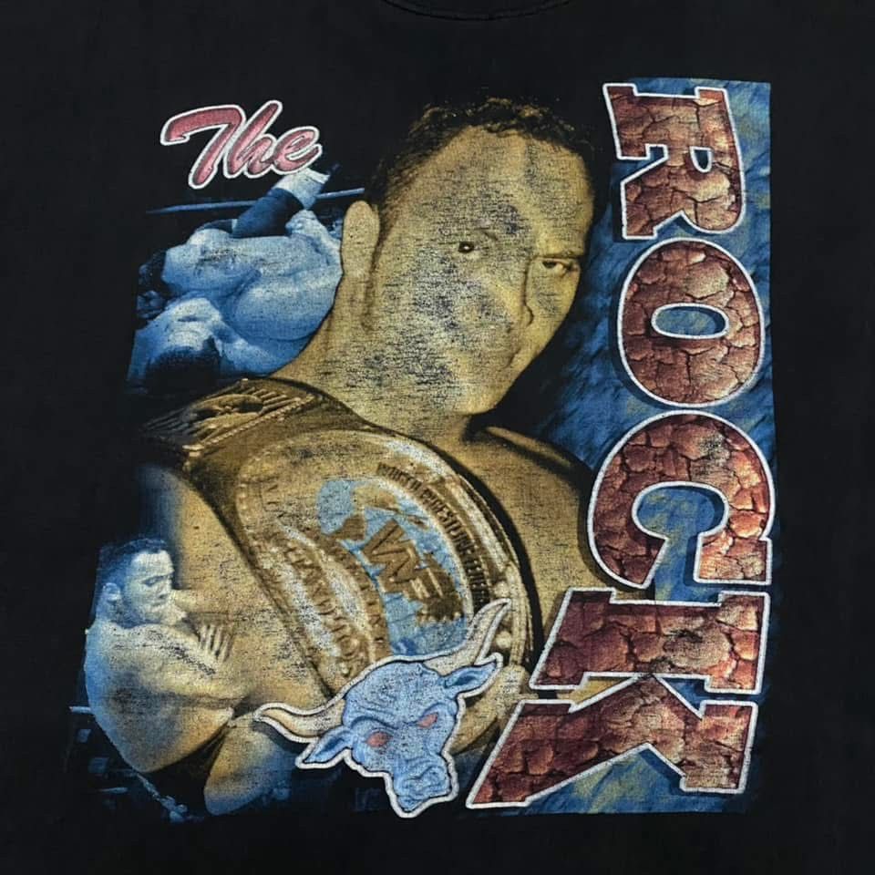 Rap Tees × Vintage × WWF Vintage 90’s The Rock Rap Tee Size US XL / EU 56 / 4 - 3 Thumbnail