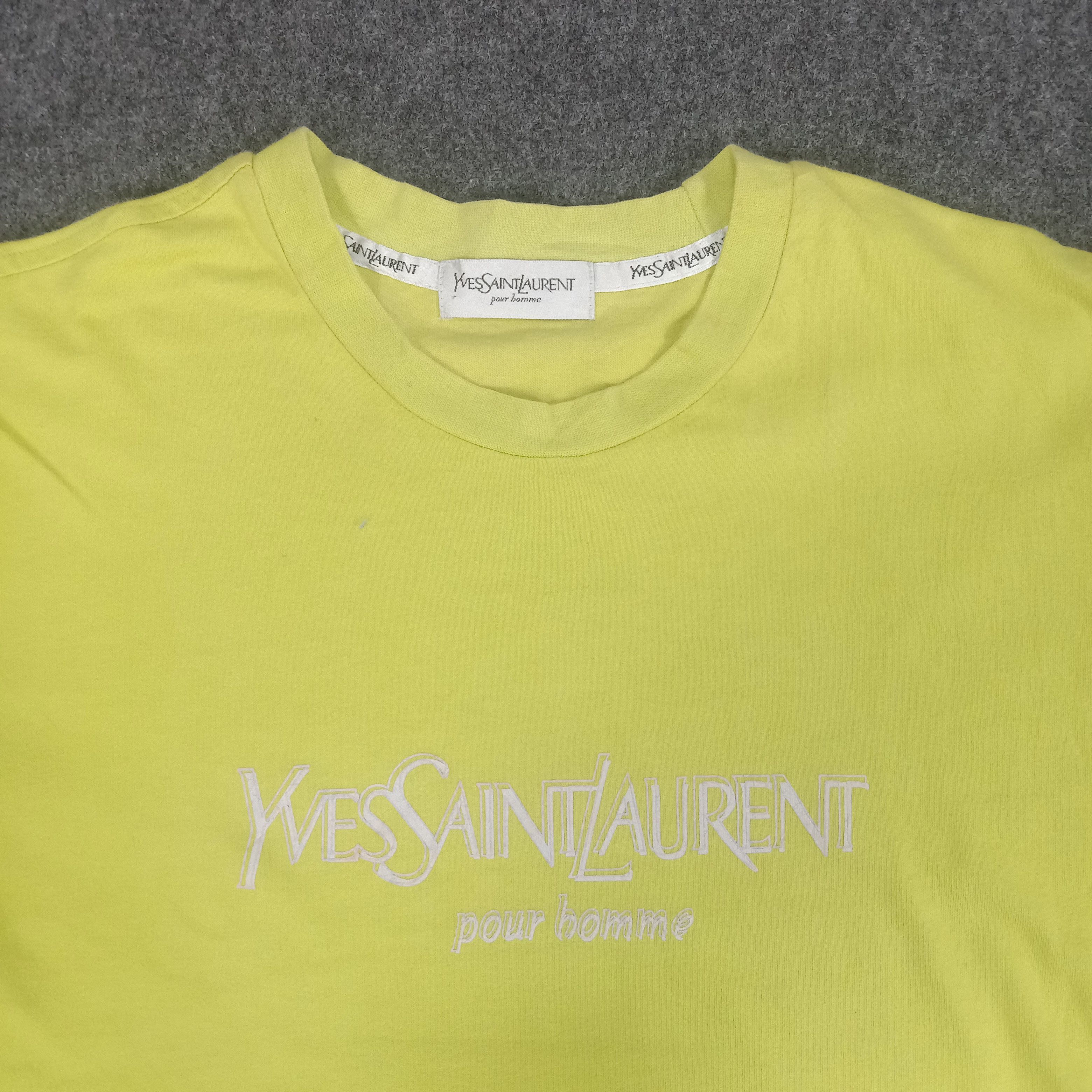 Vintage × Yves Saint Laurent Yves Saint Laurent Italian Brand Tshirt Size US M / EU 48-50 / 2 - 2 Thumbnail