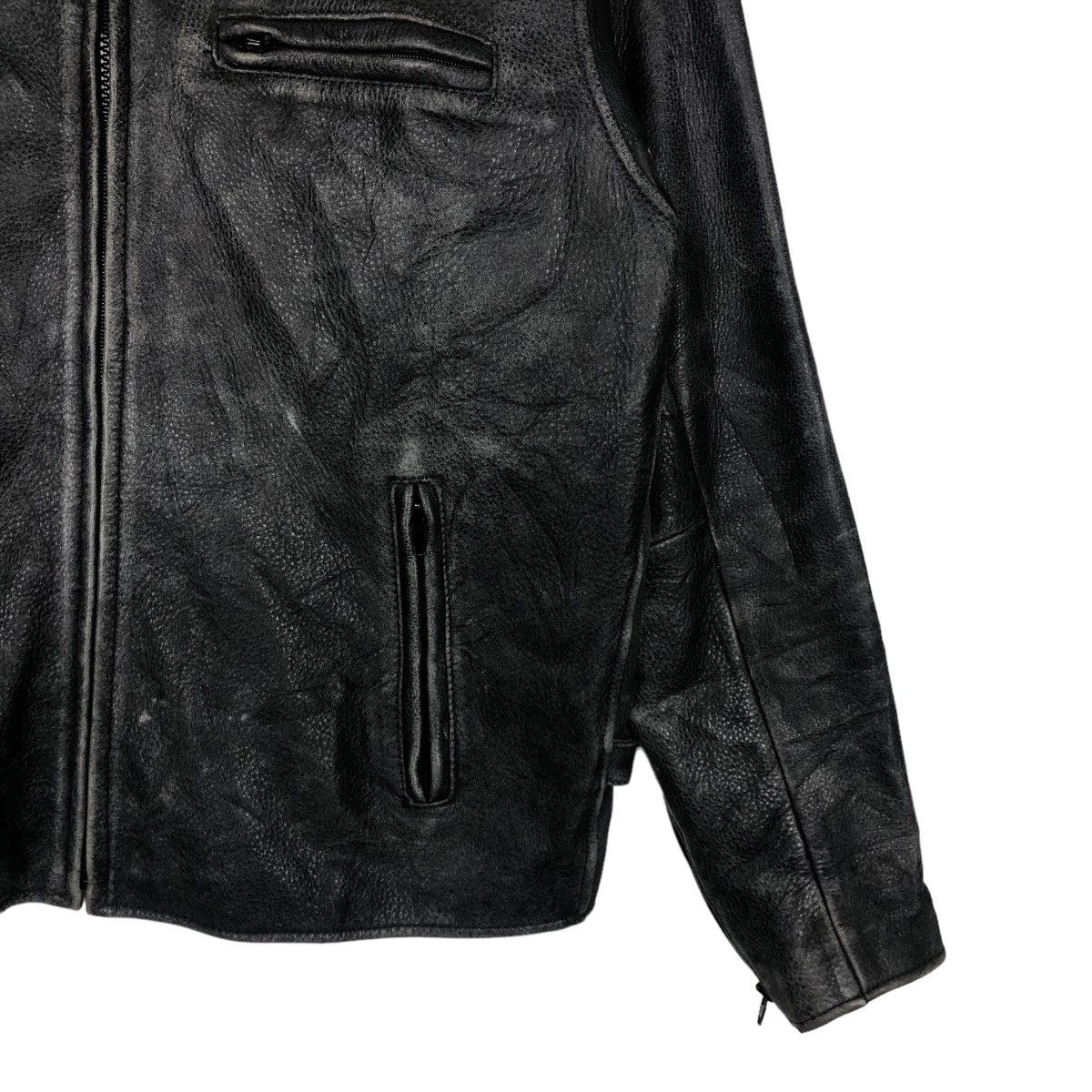 Japanese Brand 🔥90’s Vintage Leather Jacket Biker House Of West Racer Size US XL / EU 56 / 4 - 4 Thumbnail