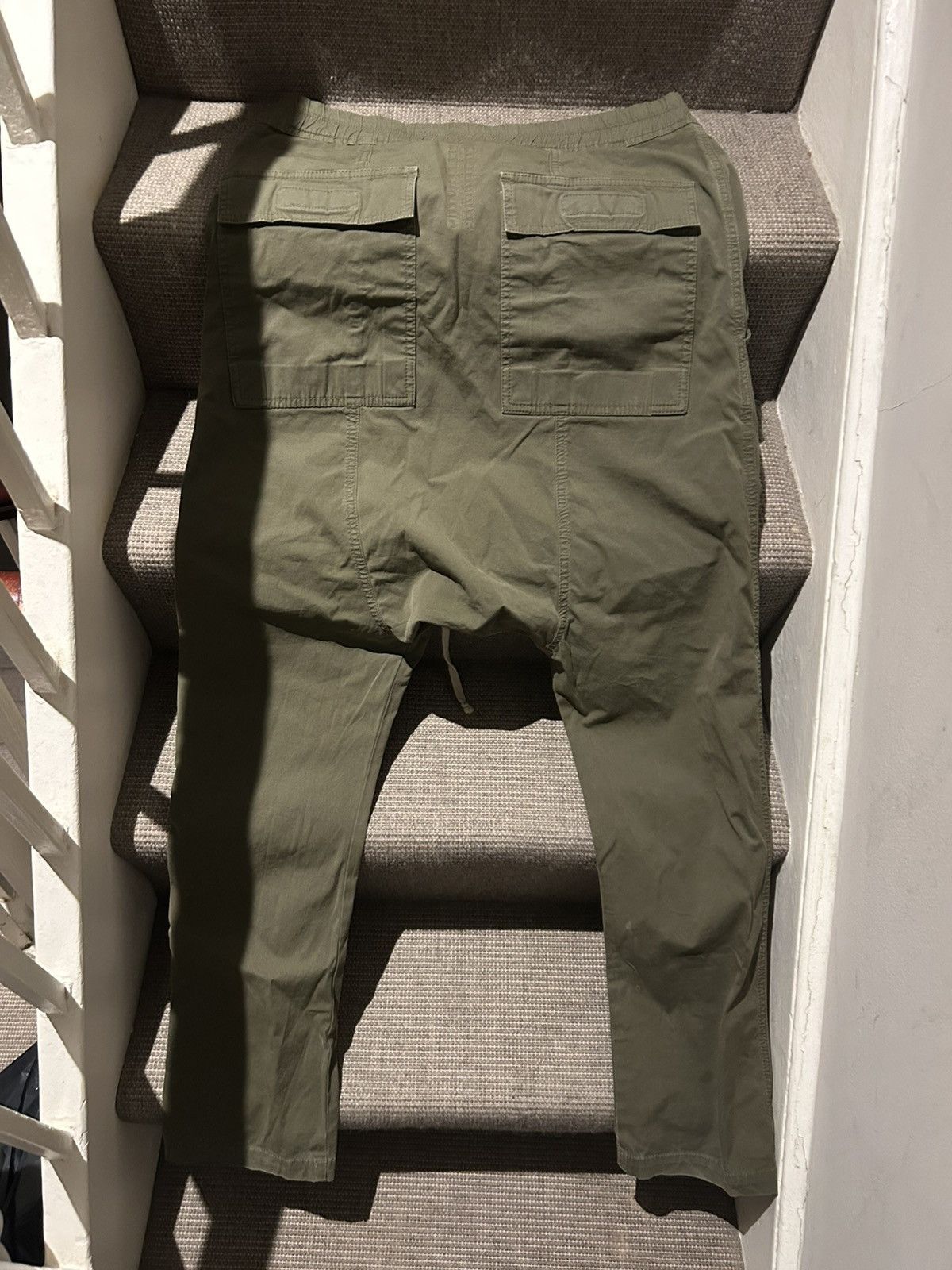 Rick Owens Drkshdw Rick Owens Army Green Cargo Pants Size US 32 / EU 48 - 4 Thumbnail